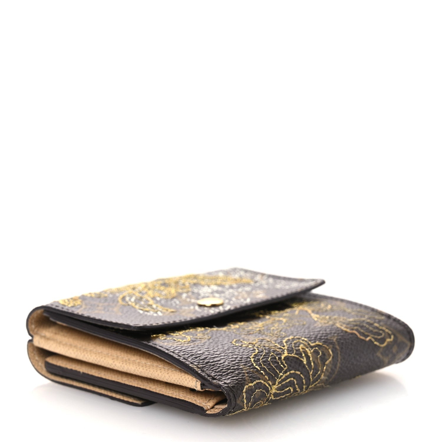 Monogram Dentelle Elise Wallet Gold