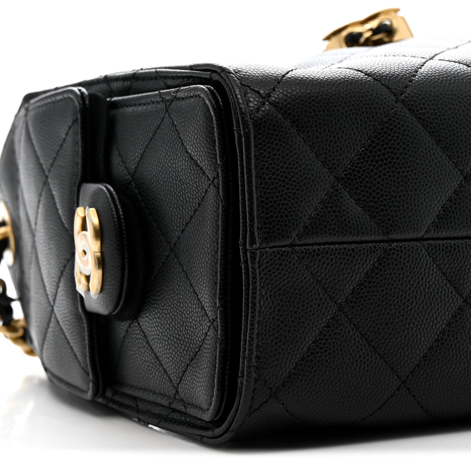 Caviar Quilted Mini Chanel 25 Handbag Black