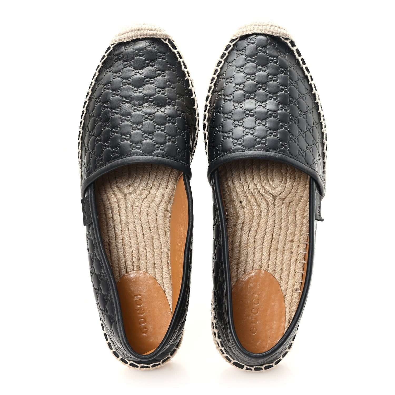 Microguccissima Signature Espadrilles 38 Black