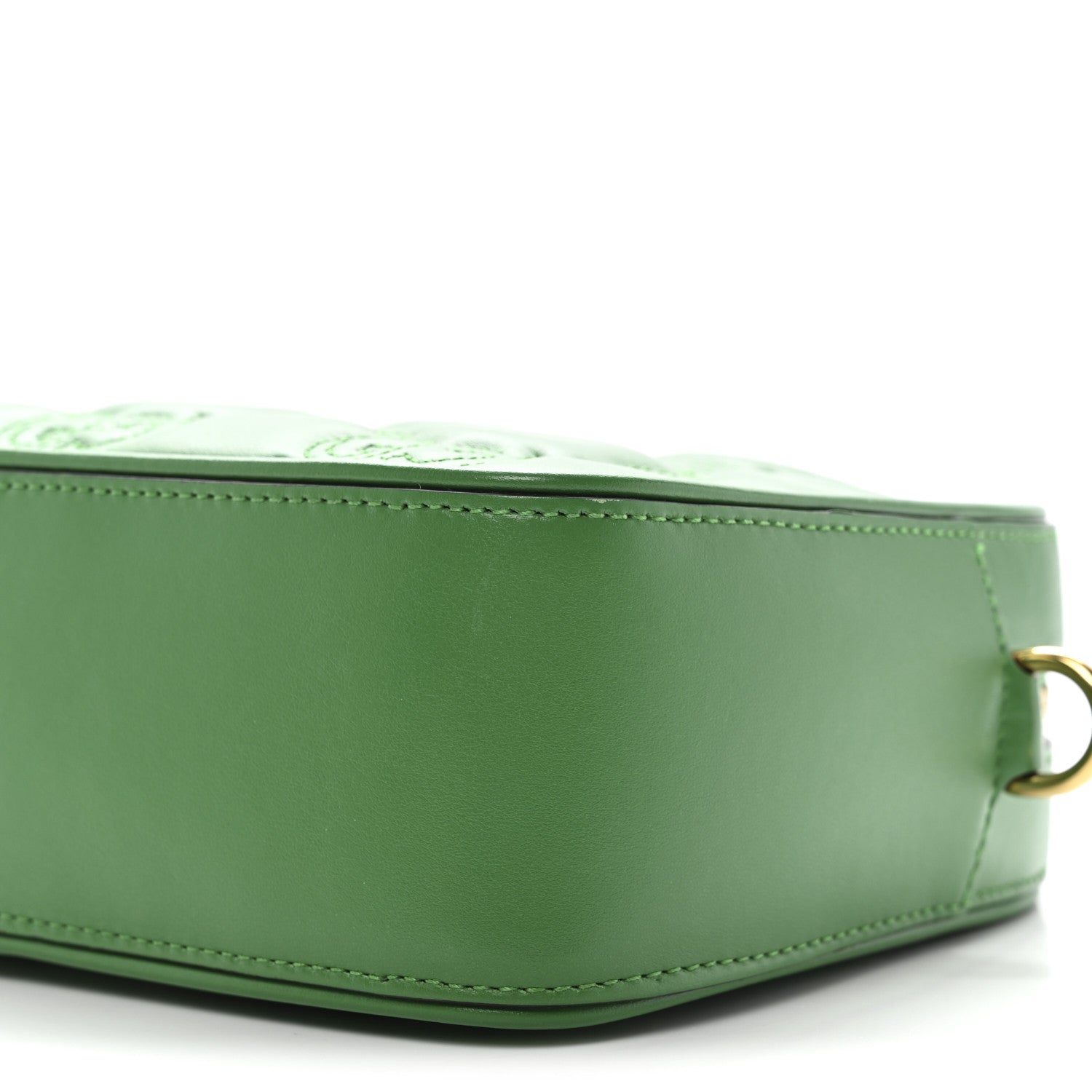 Calfskin GG Matelasse Shoulder Bag Spring Green Natural