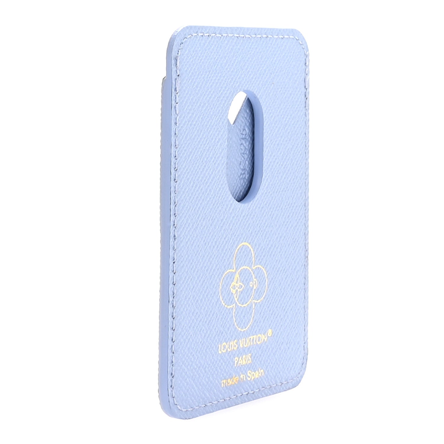 Monogram Magnet Vivienne Card Holder Blue Frost