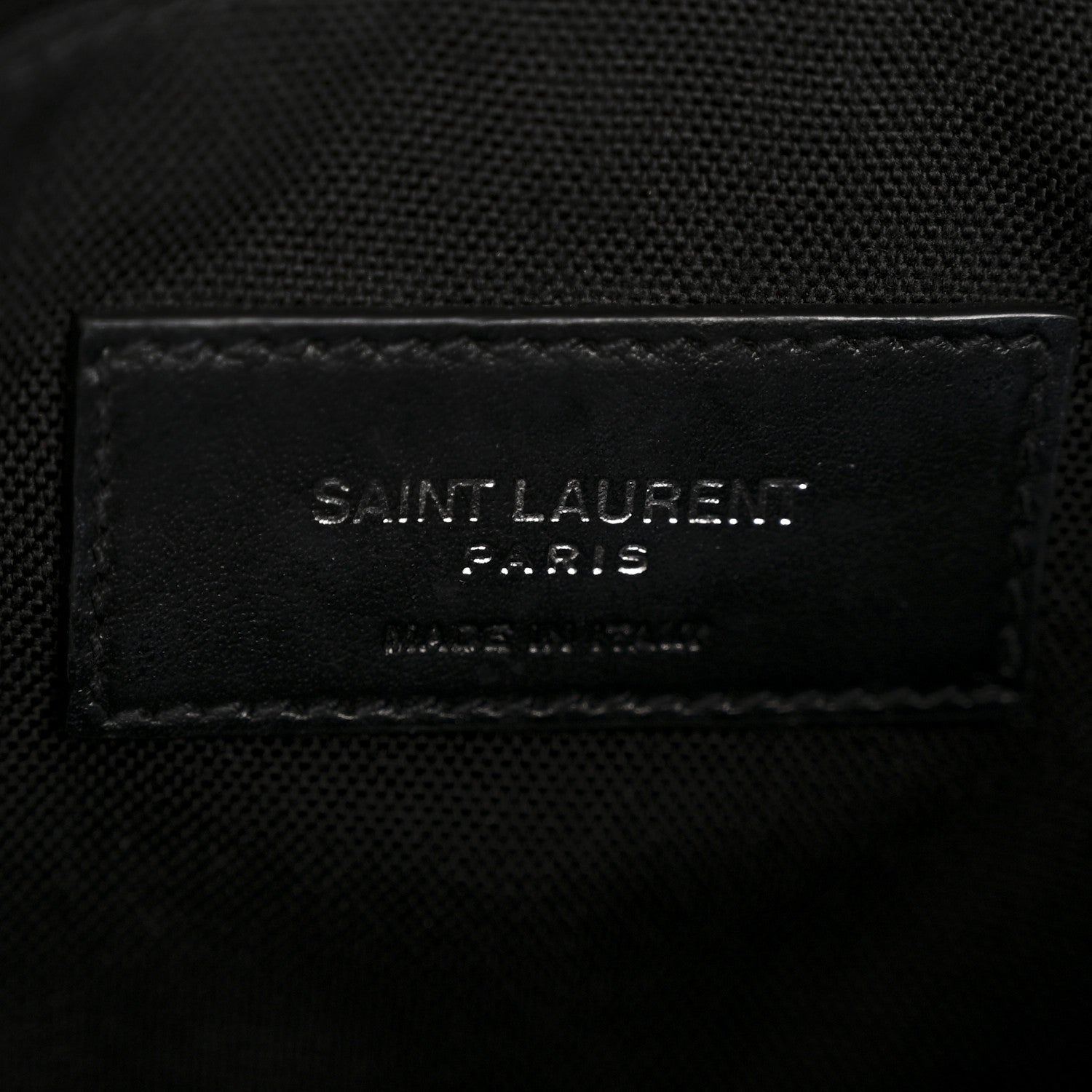 Canvas Calfskin City Belt Bag Black