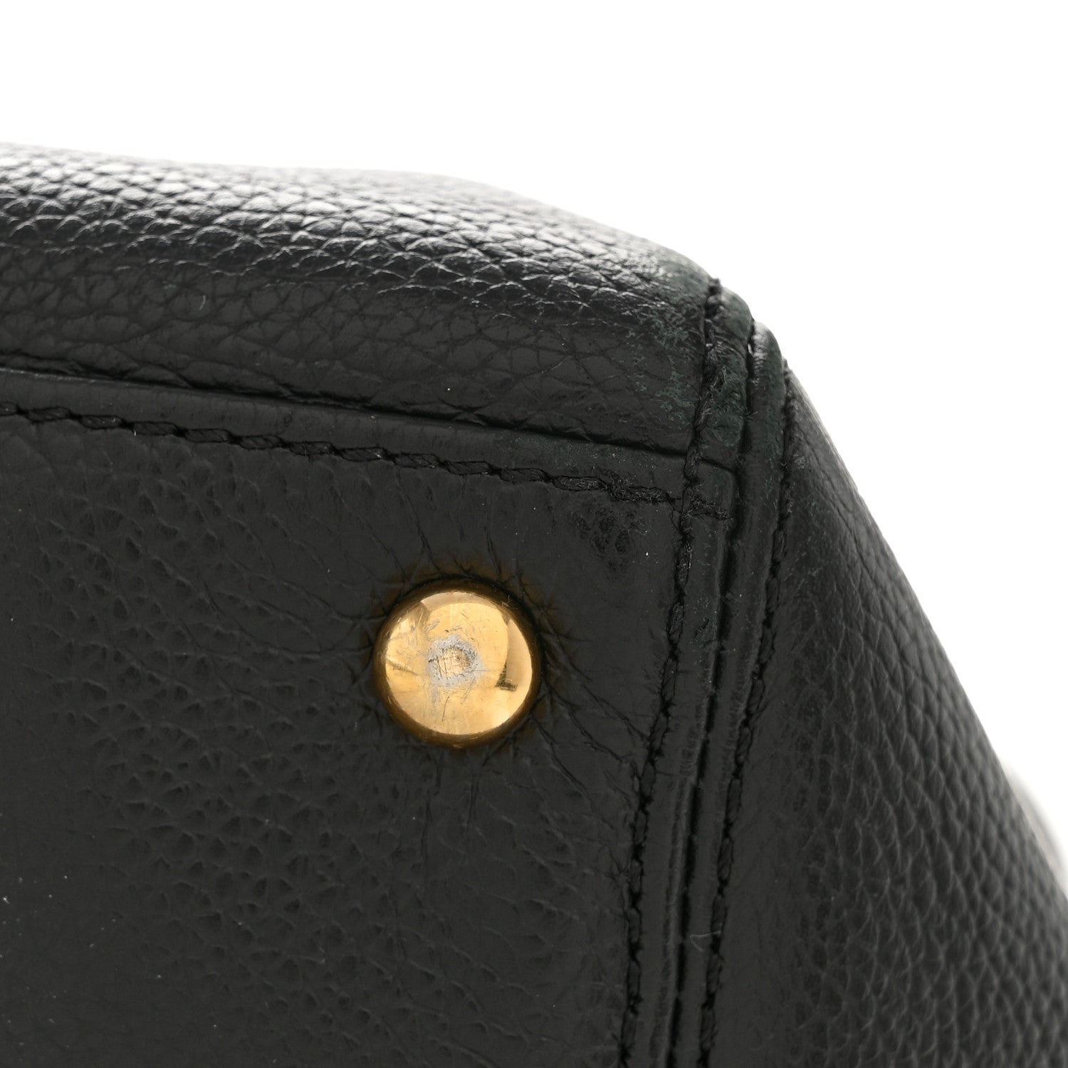 Calfskin Cerf Executive Shopper Tote Black