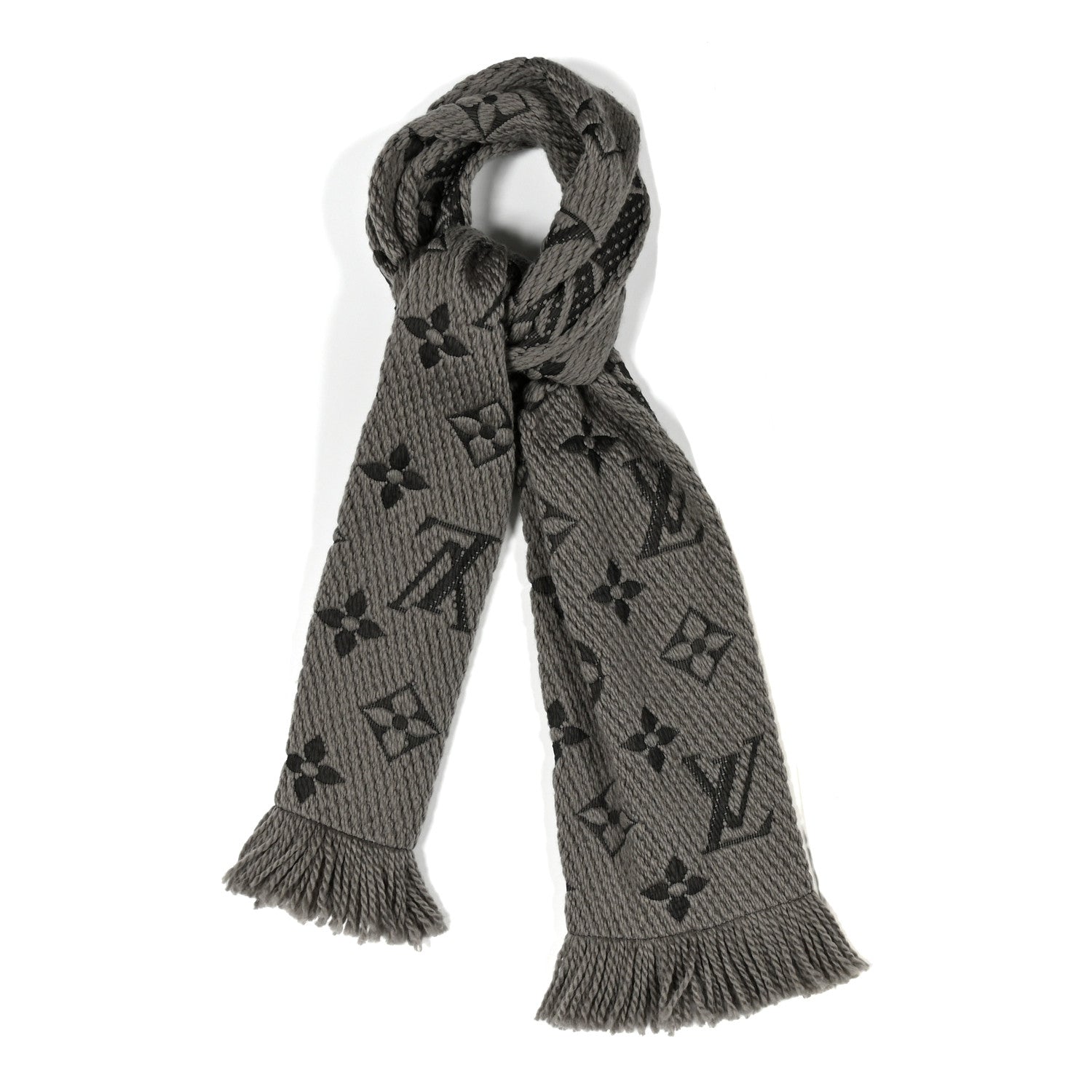 Wool Silk Logomania Scarf Verone