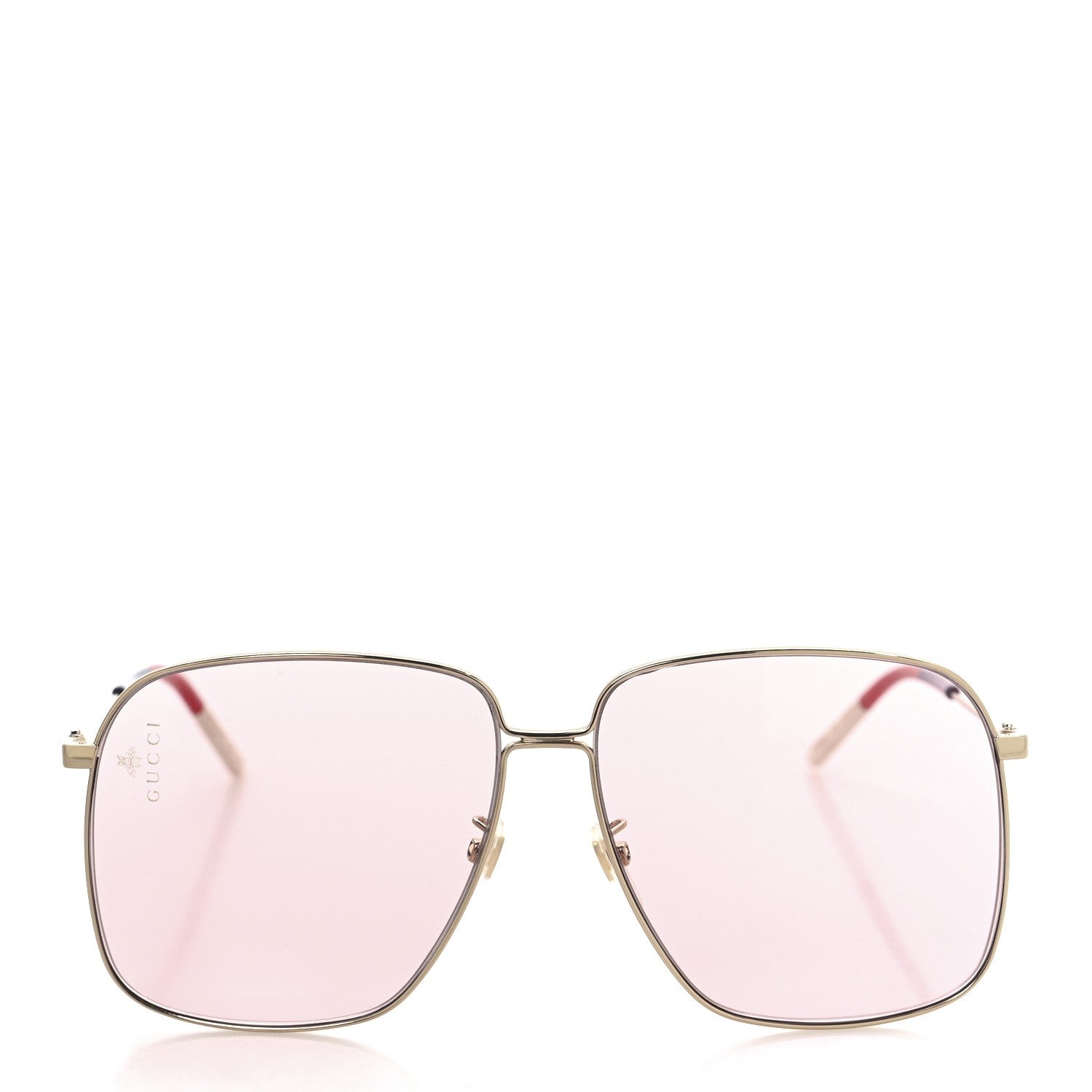 Rectangular Frame Interlocking G Sunglasses GG0394S Pink