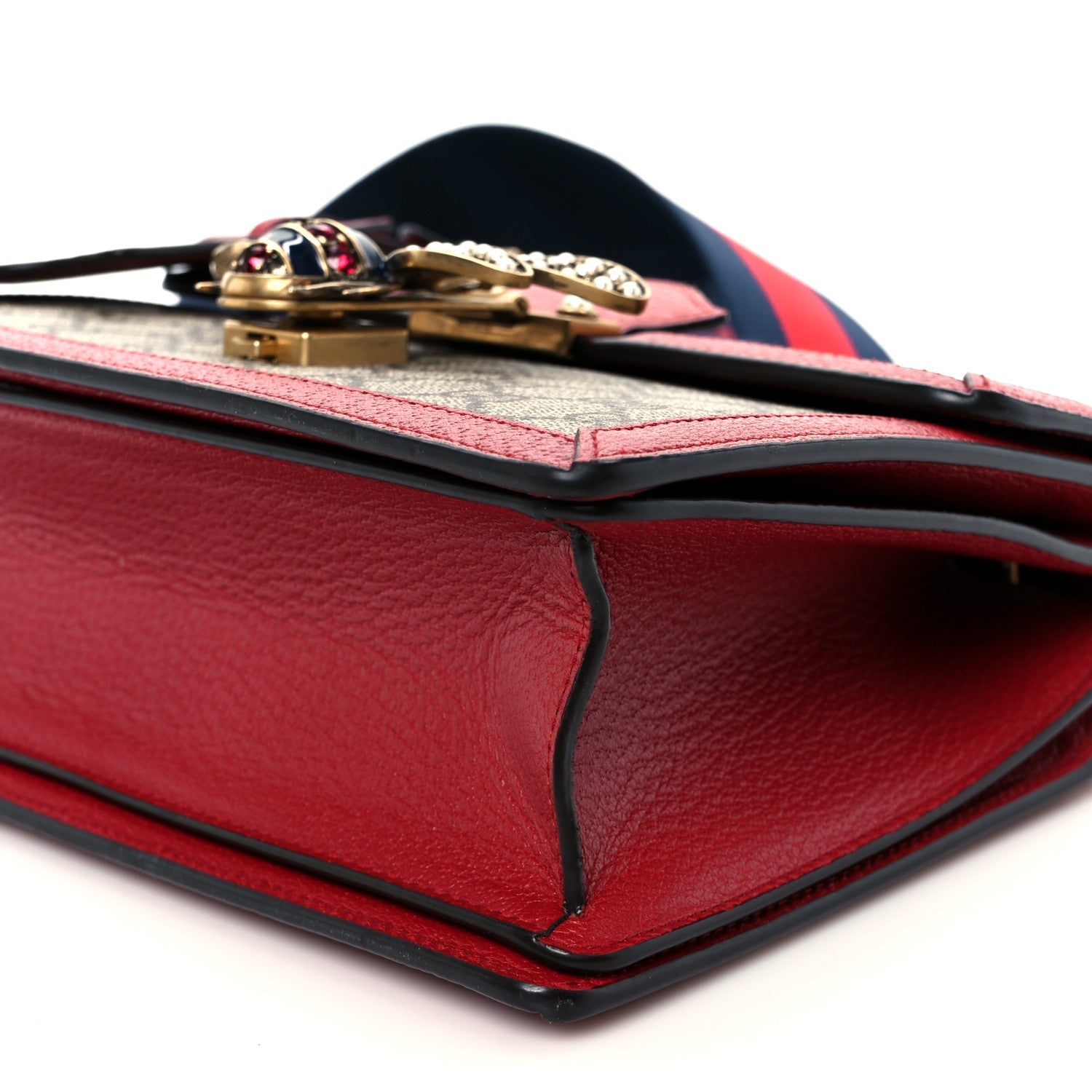 GG Supreme Monogram Small Queen Margaret Top Handle Bag Red
