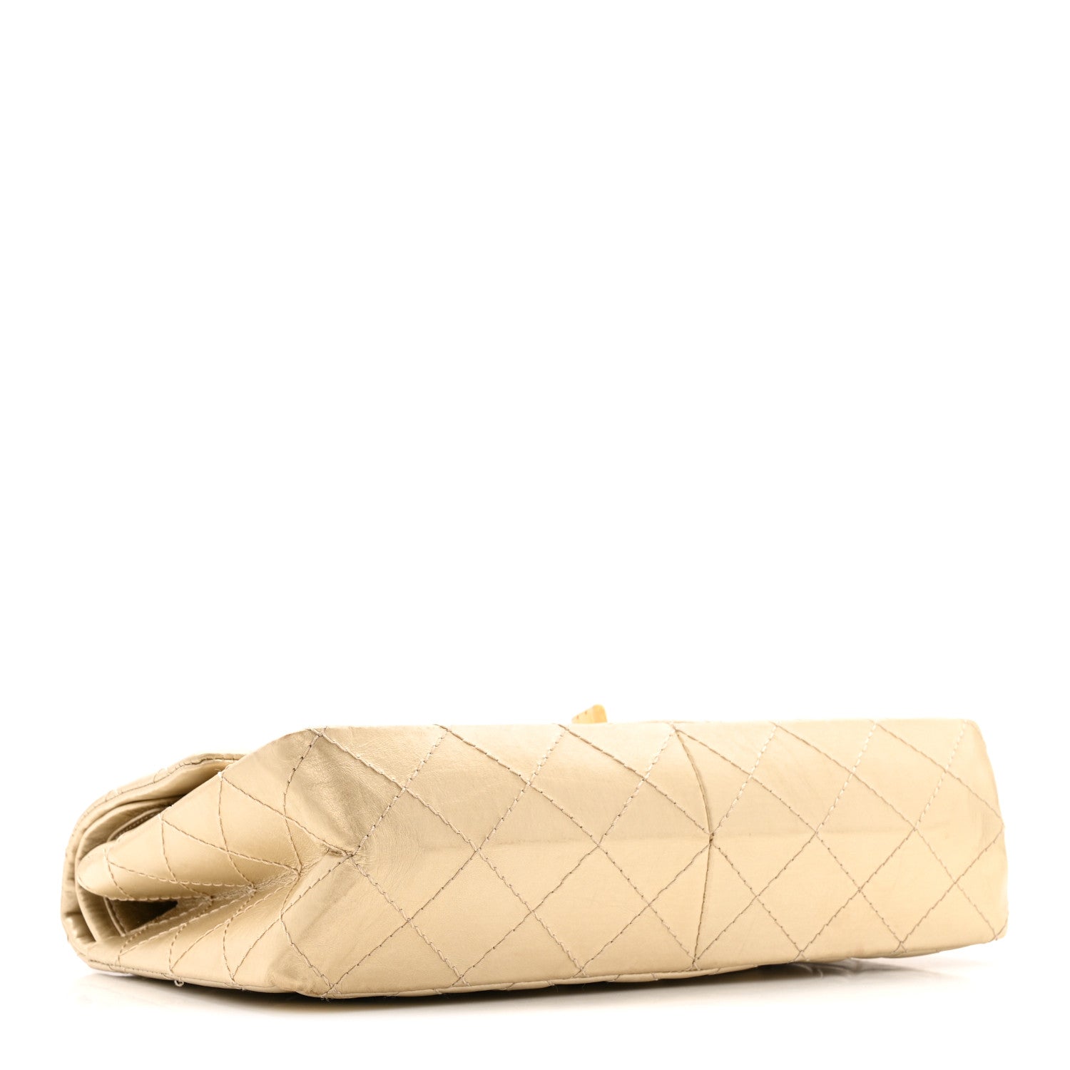 Metallic Aged Calfskin Quilted 2.55 Reissue 226 Flap Pale Gold