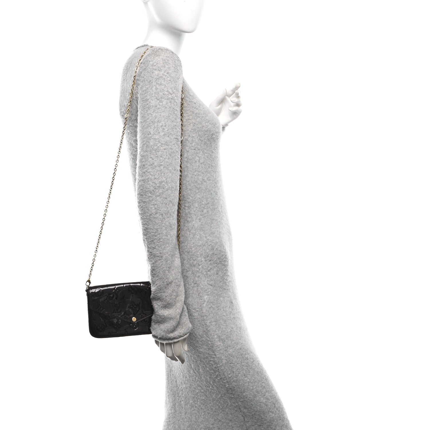 Vernis Pochette Felicie Chain Wallet Amarante