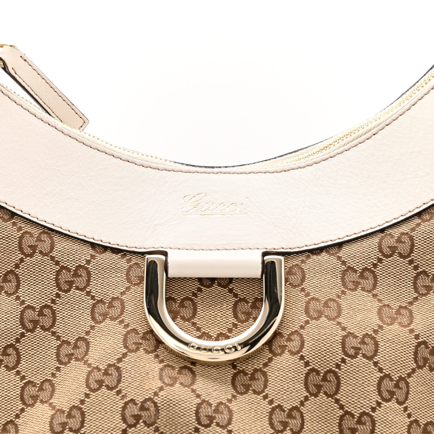 Monogram Large D Gold Hobo Off White