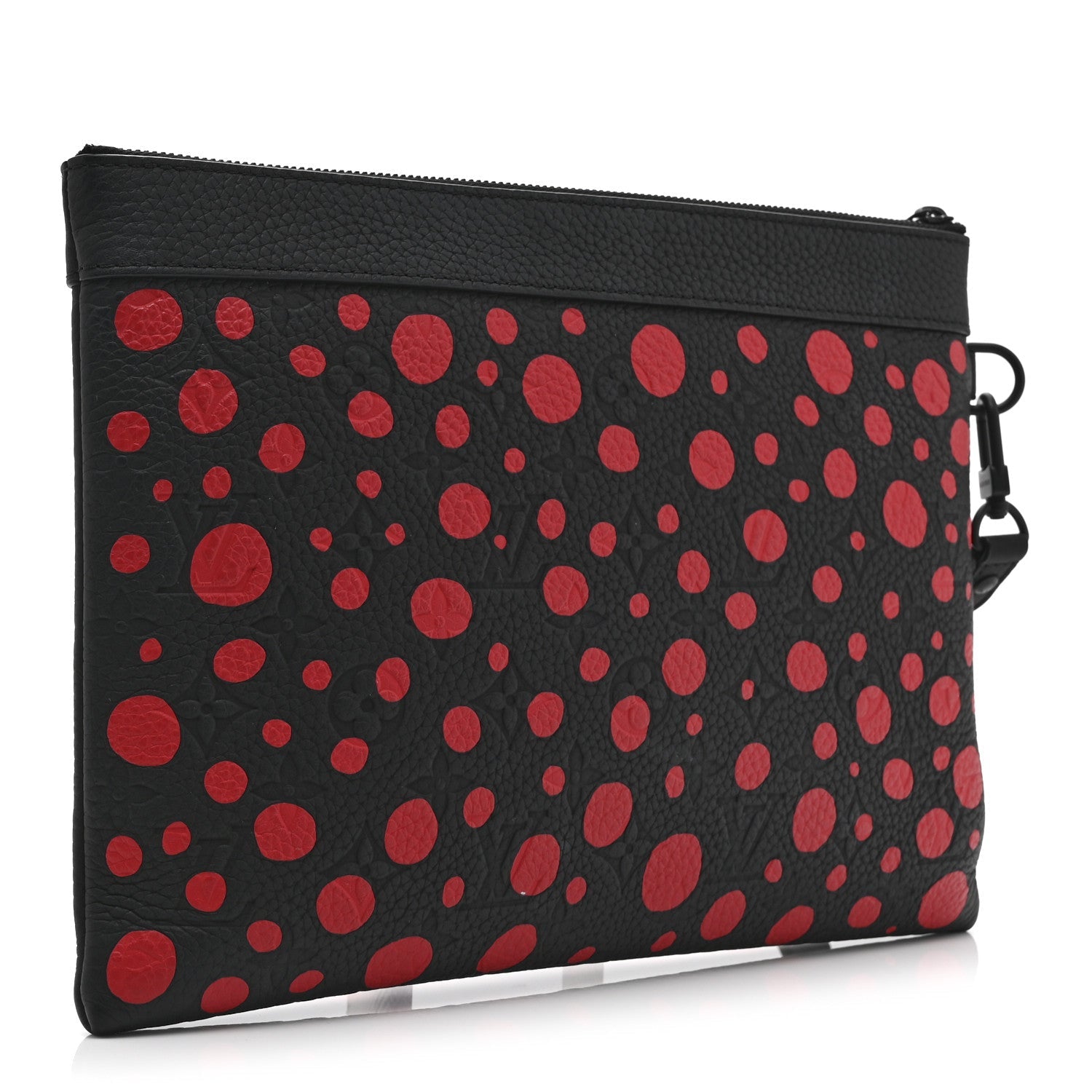 LV X YK Taurillon Monogram Pochette To-Go Black Red