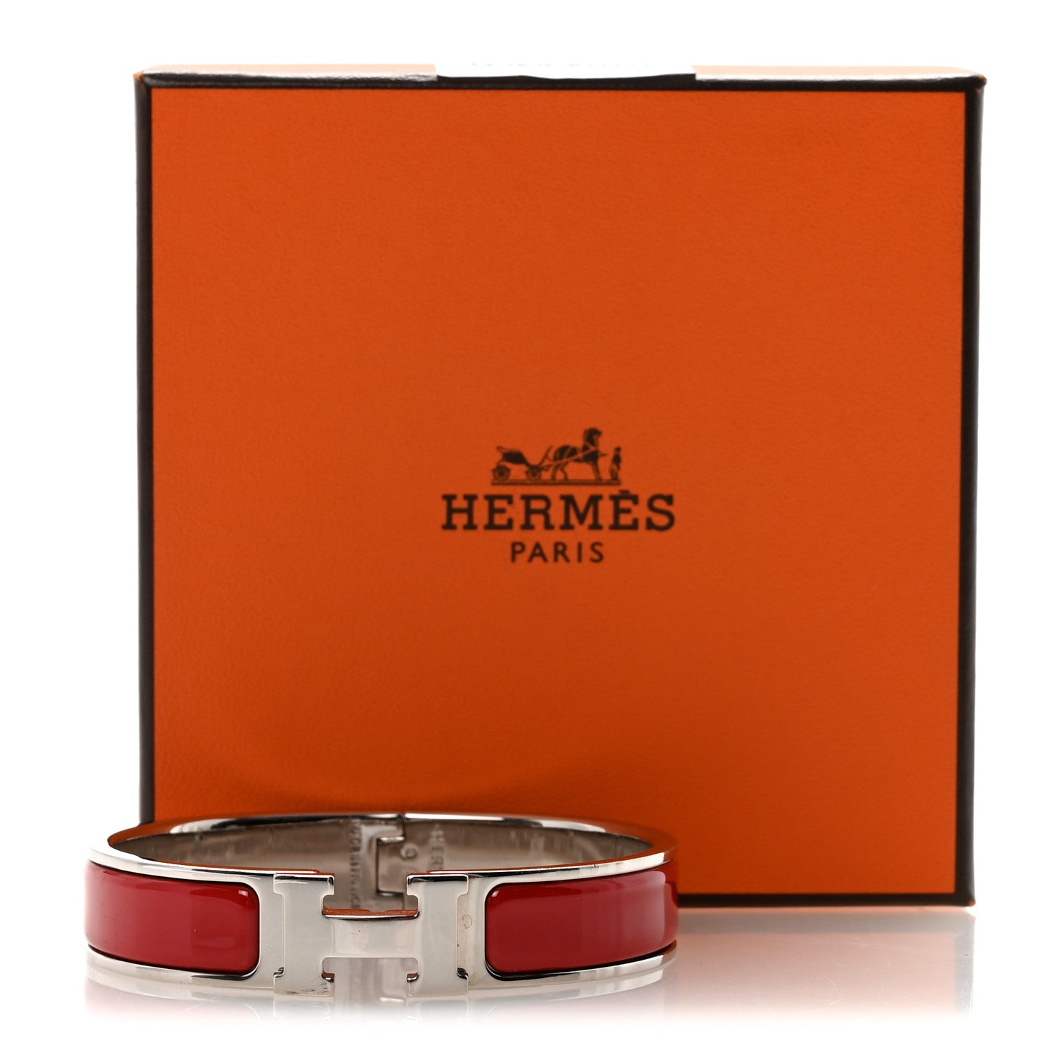 Enamel Narrow Clic Clac H Bracelet PM Rouge Amarante