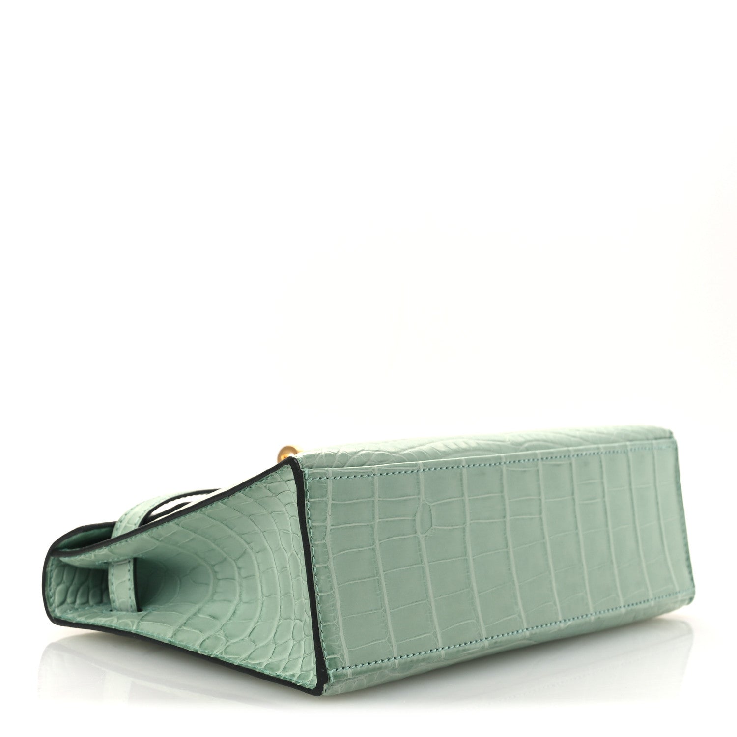 Matte Alligator Kelly Pochette Vert D'eau