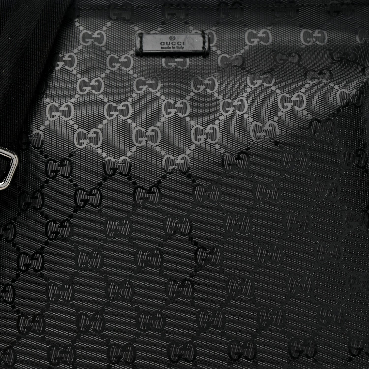 Imprime Monogram Medium Flat Messenger Bag Black
