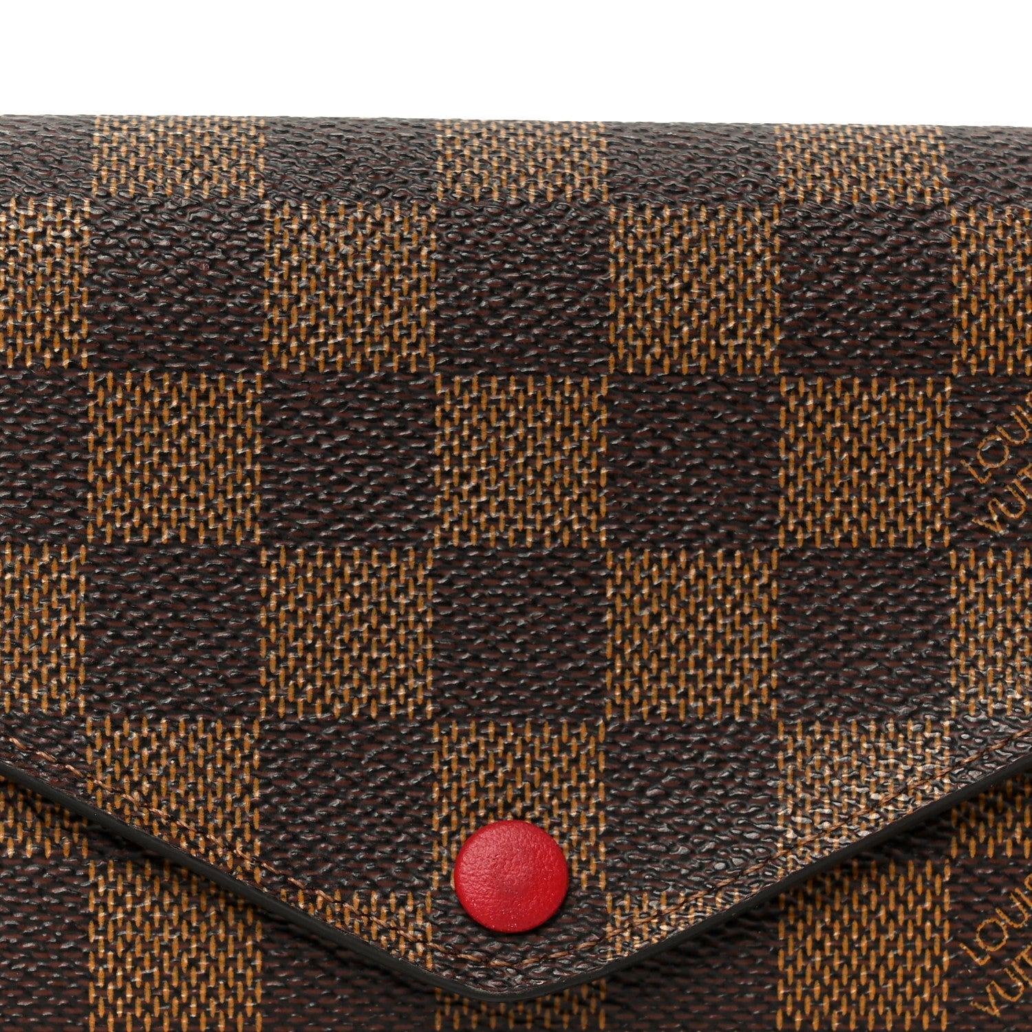 Damier Ebene Josephine Wallet Red