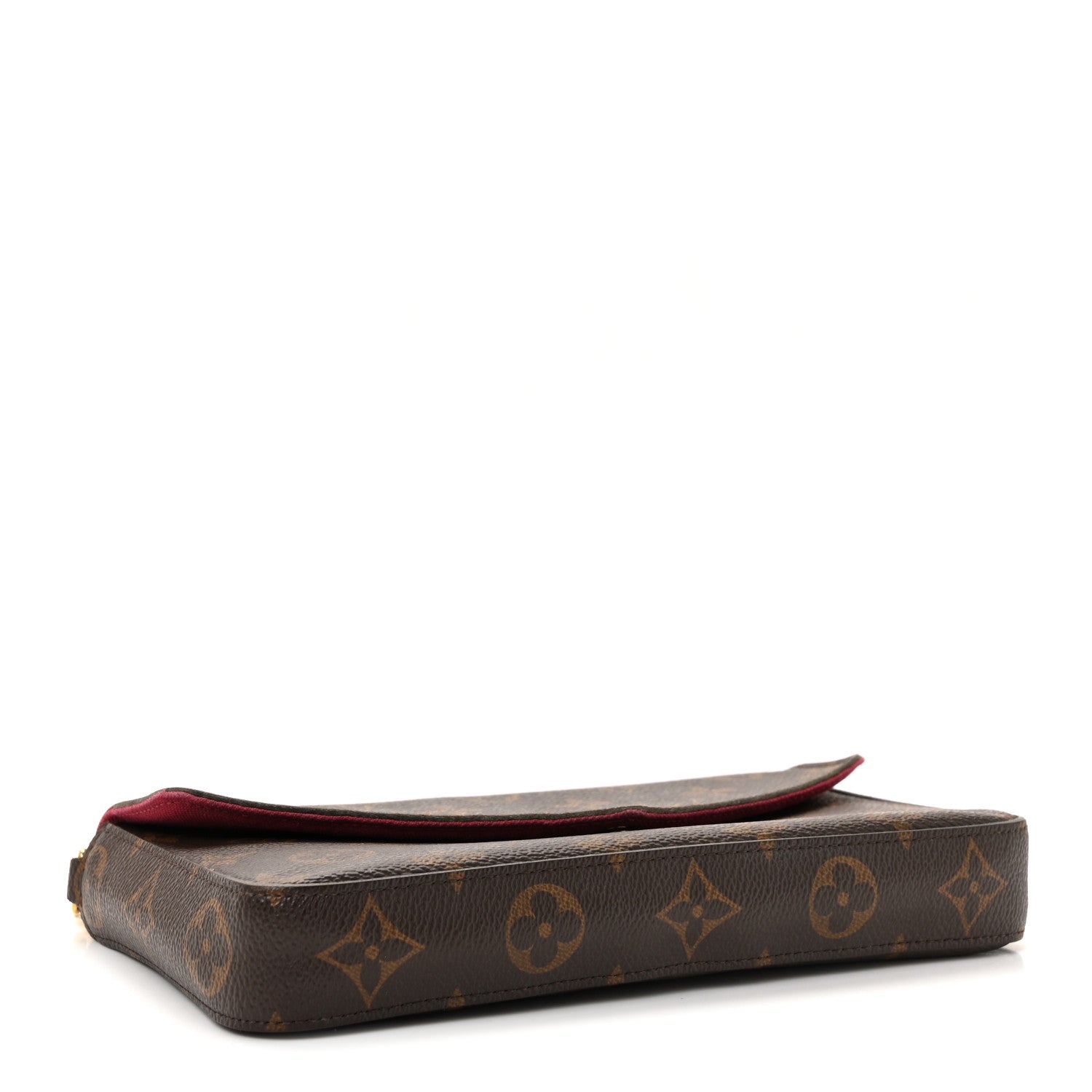Monogram Pochette Felicie Chain Wallet Fuchsia