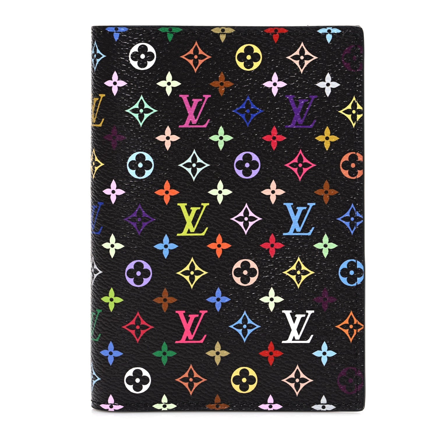 LV X TM Monogram Multicolor Passport Cover Black