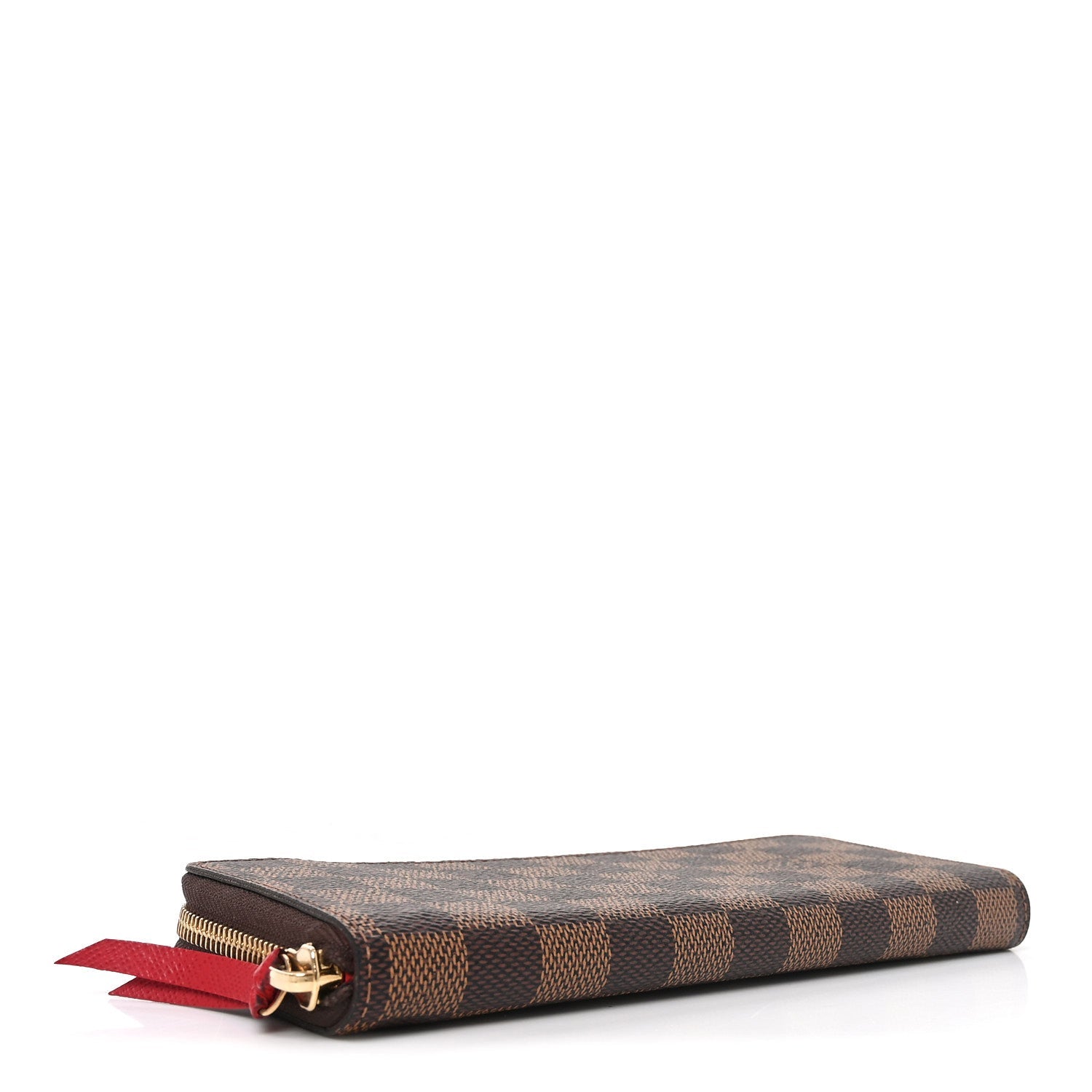 Damier Ebene Clemence Wallet Cherry