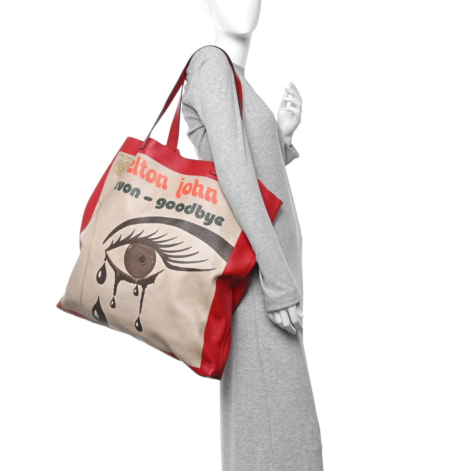Calfskin Large Elton John Levon-Goodbye Tote Red
