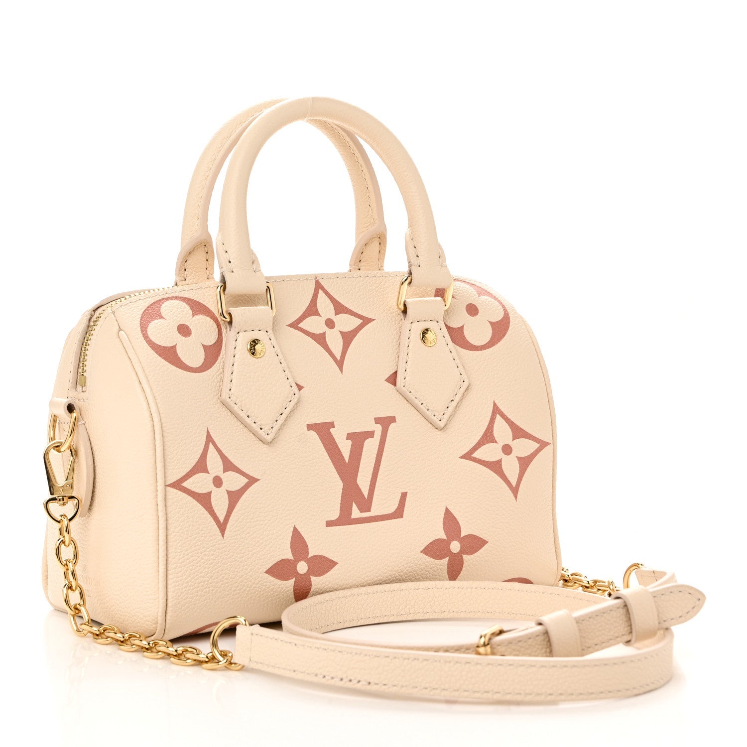 Empreinte Monogram Giant Speedy Bandouliere 20 Creme Rose Trianon