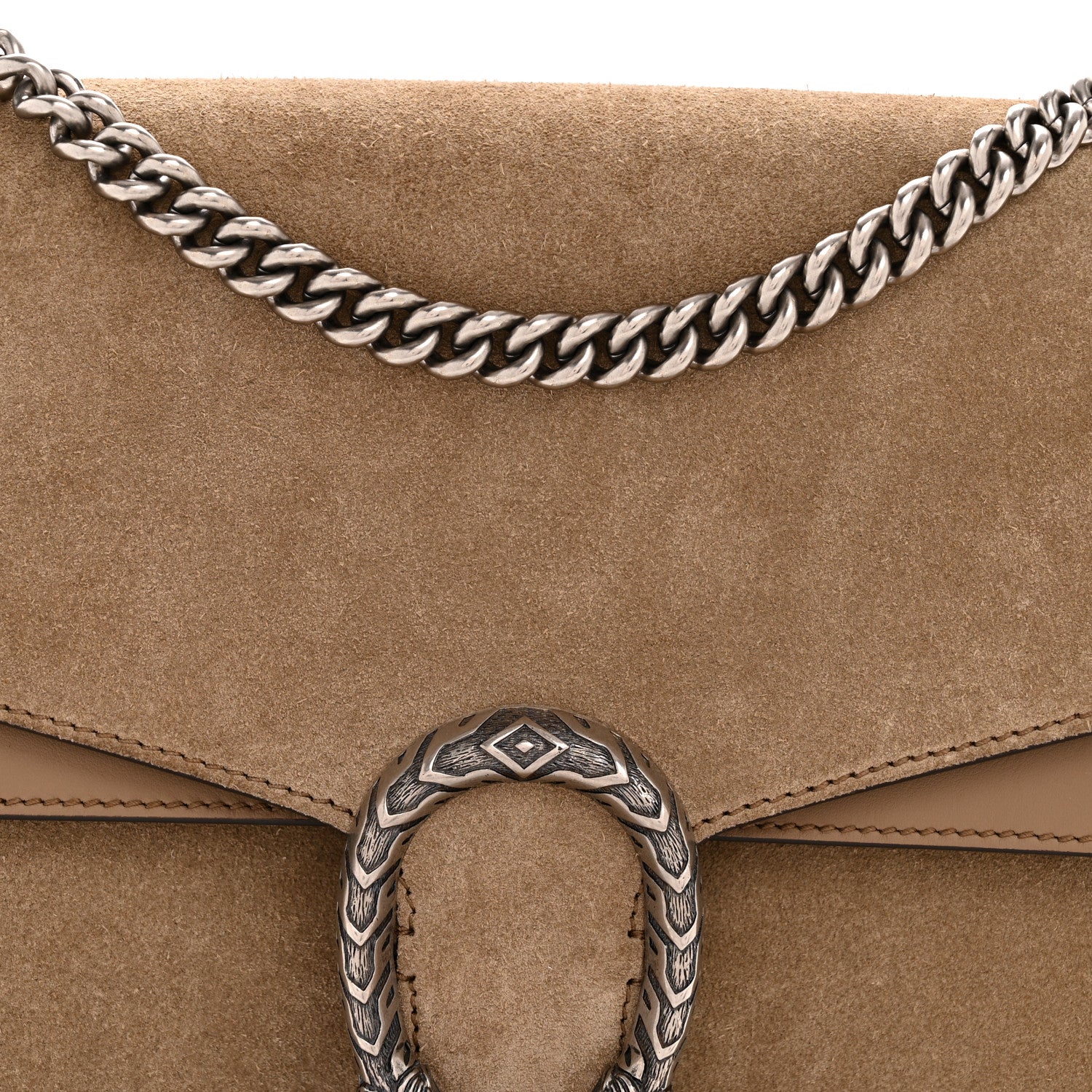 Suede Medium Dionysus Shoulder Bag Taupe