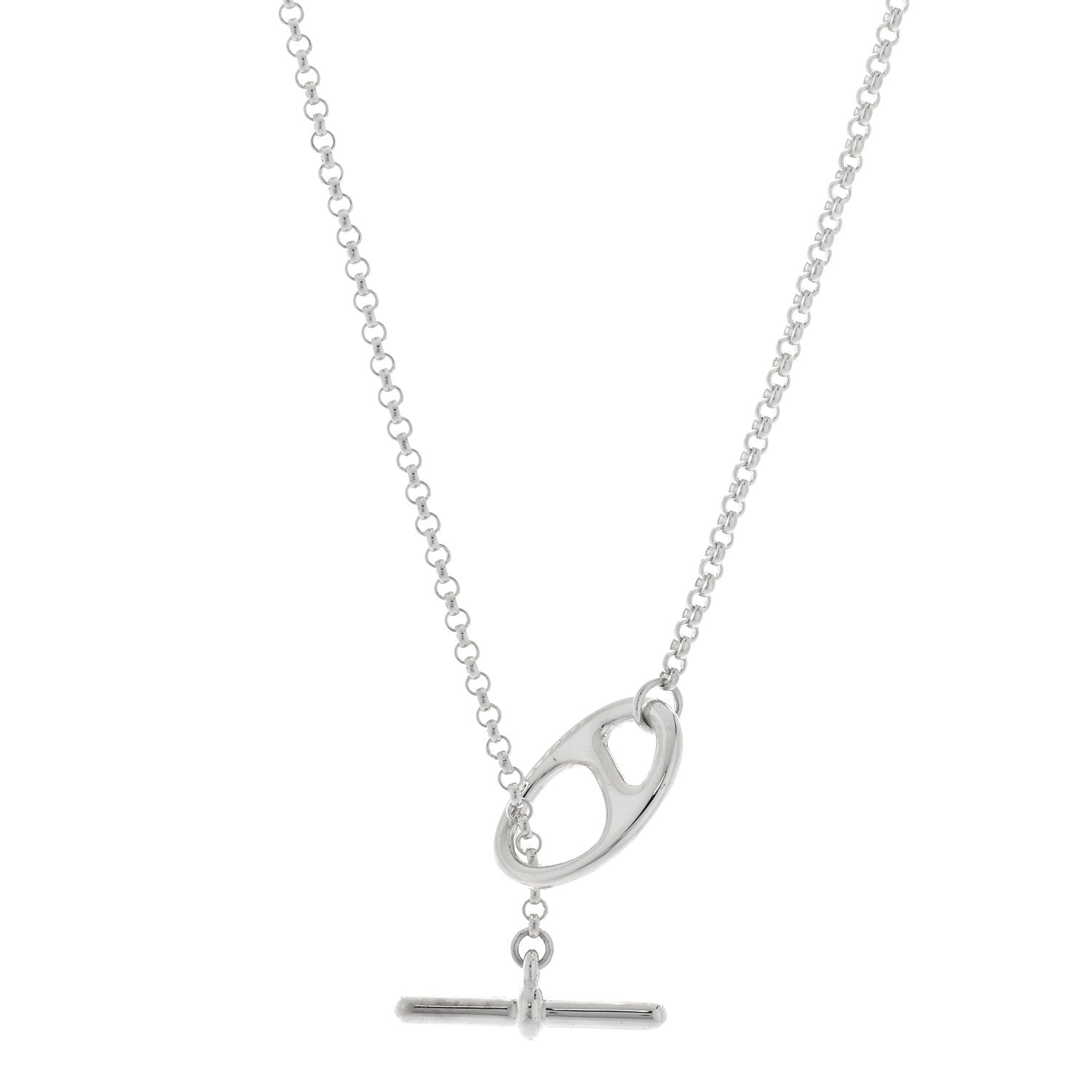 Sterling Silver Chaine D'Ancre Punk Toggle Necklace