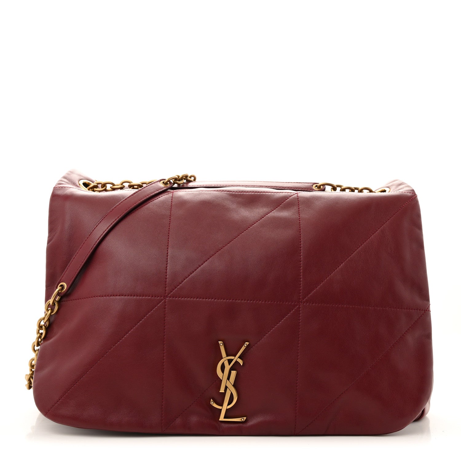 Lambskin Matelasse Monogram Maxi Jamie 4.3 New Dark Bordeaux