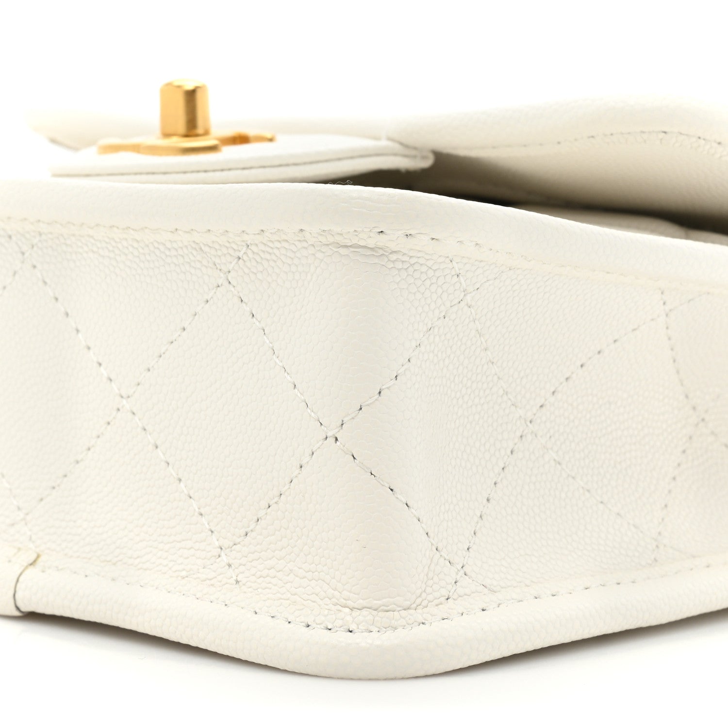 Caviar School Memory Mini Top Handle Flap White