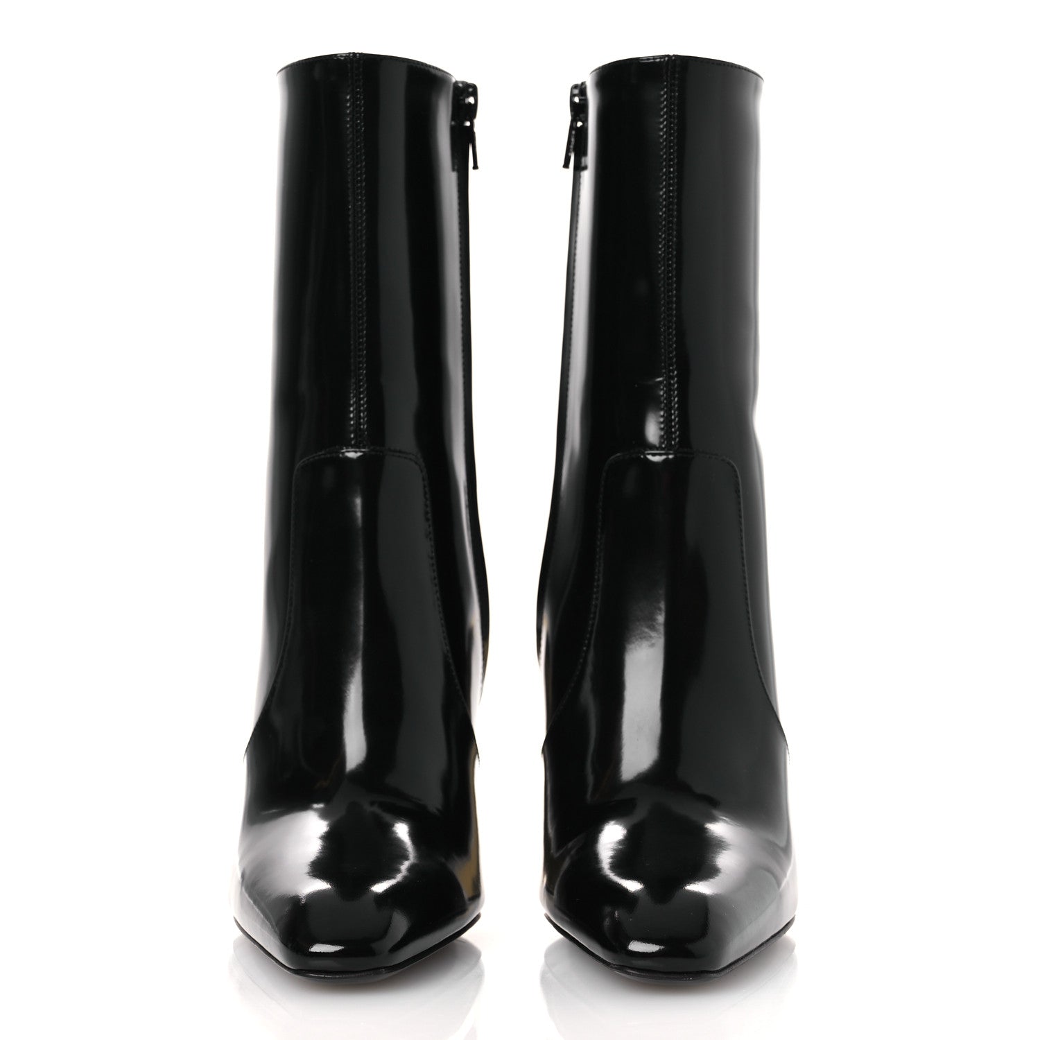 Vitello Marilyn Auteuil 105 Ankle Zip Boots 37.5 Black