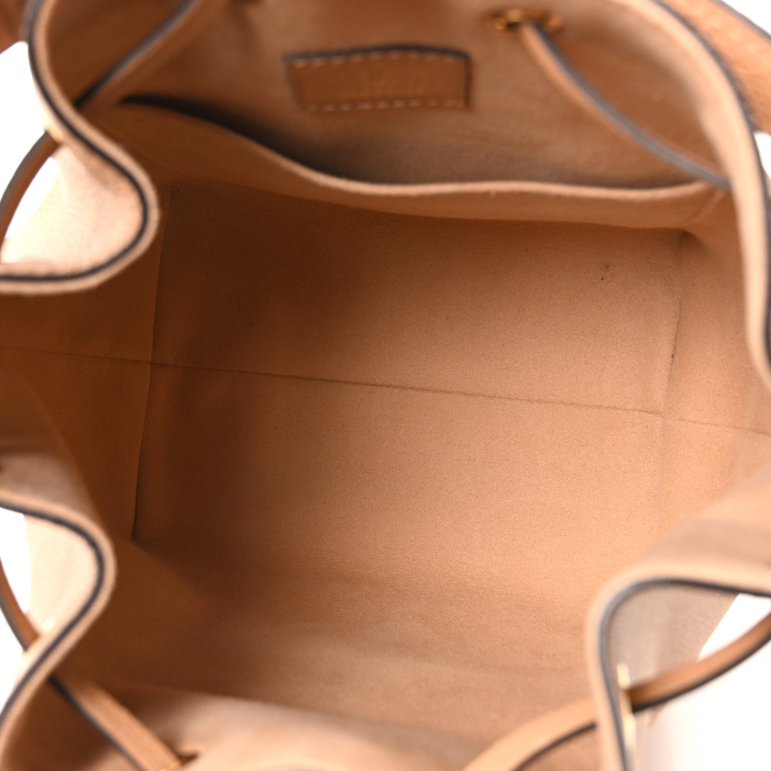 Calfskin Lockme Bucket MM Arizona Beige