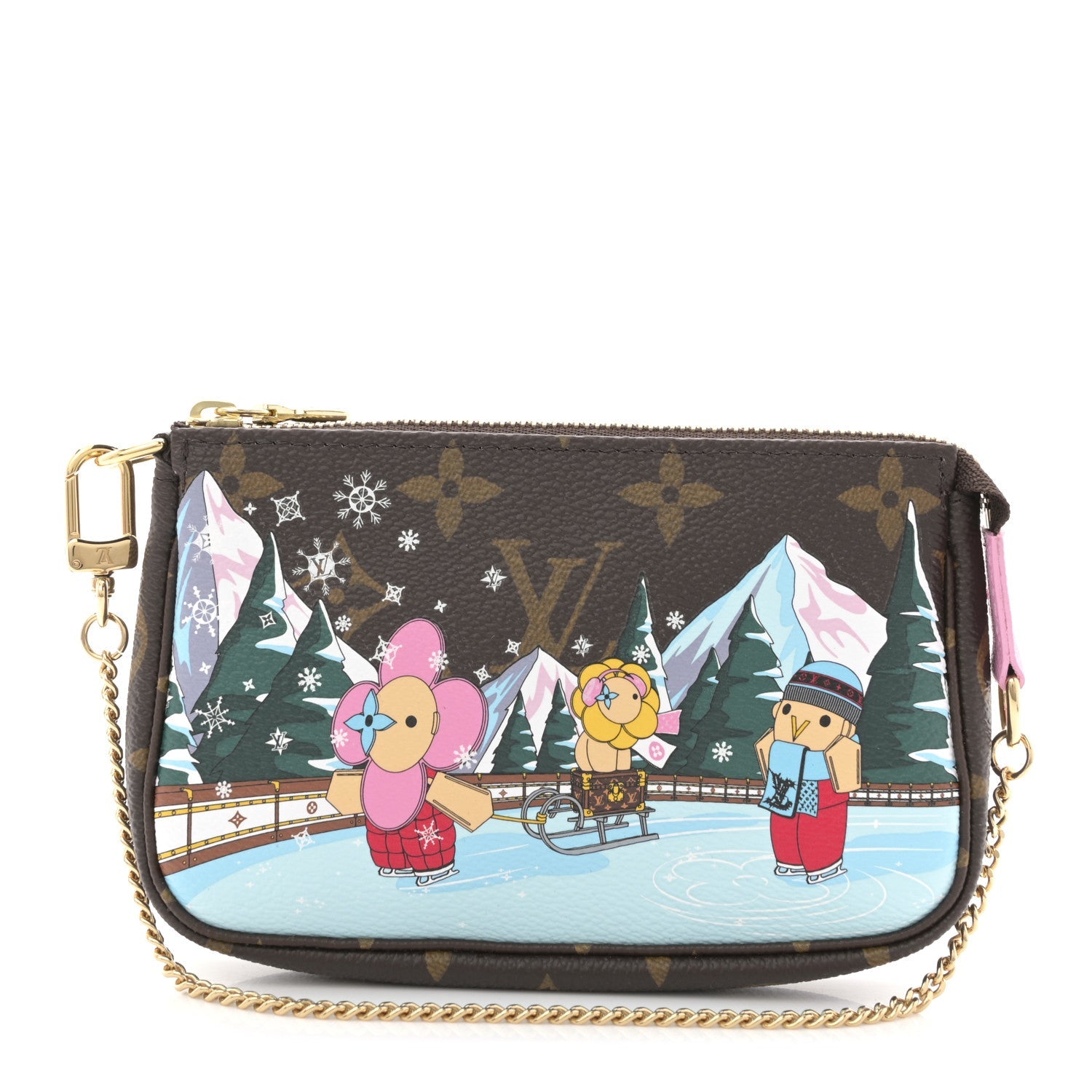 Monogram 2023 Christmas Animation Alpine Pochette Accessories Pink