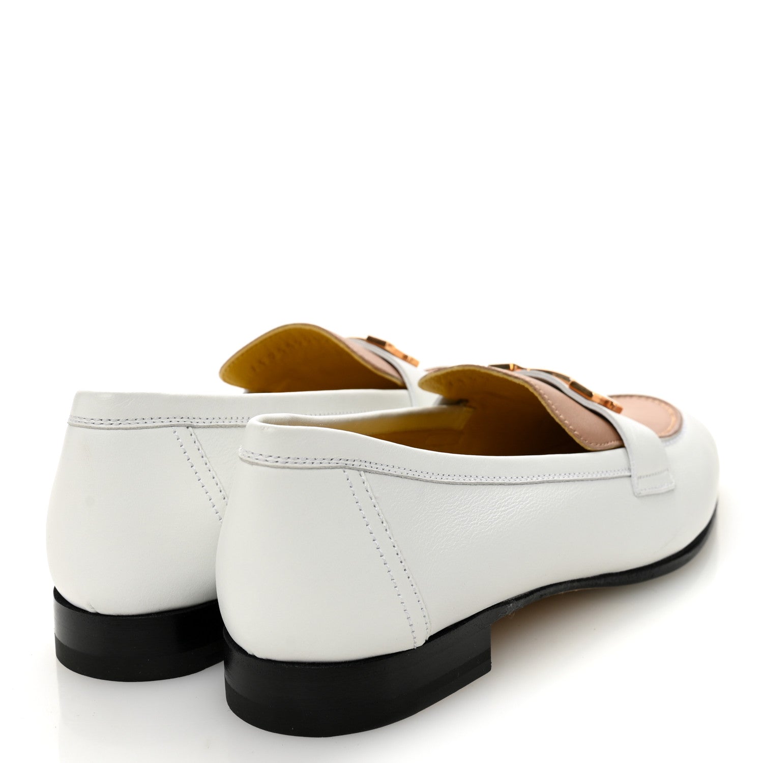 Calfskin Womens Paris Loafers 36.5 White Bois De Santal