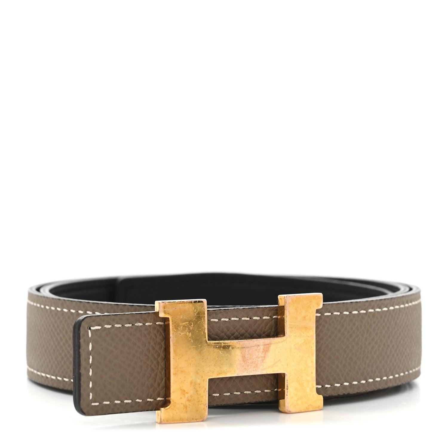 Swift Epsom 24mm Mini Constance H Belt 75 30 Black Etoupe