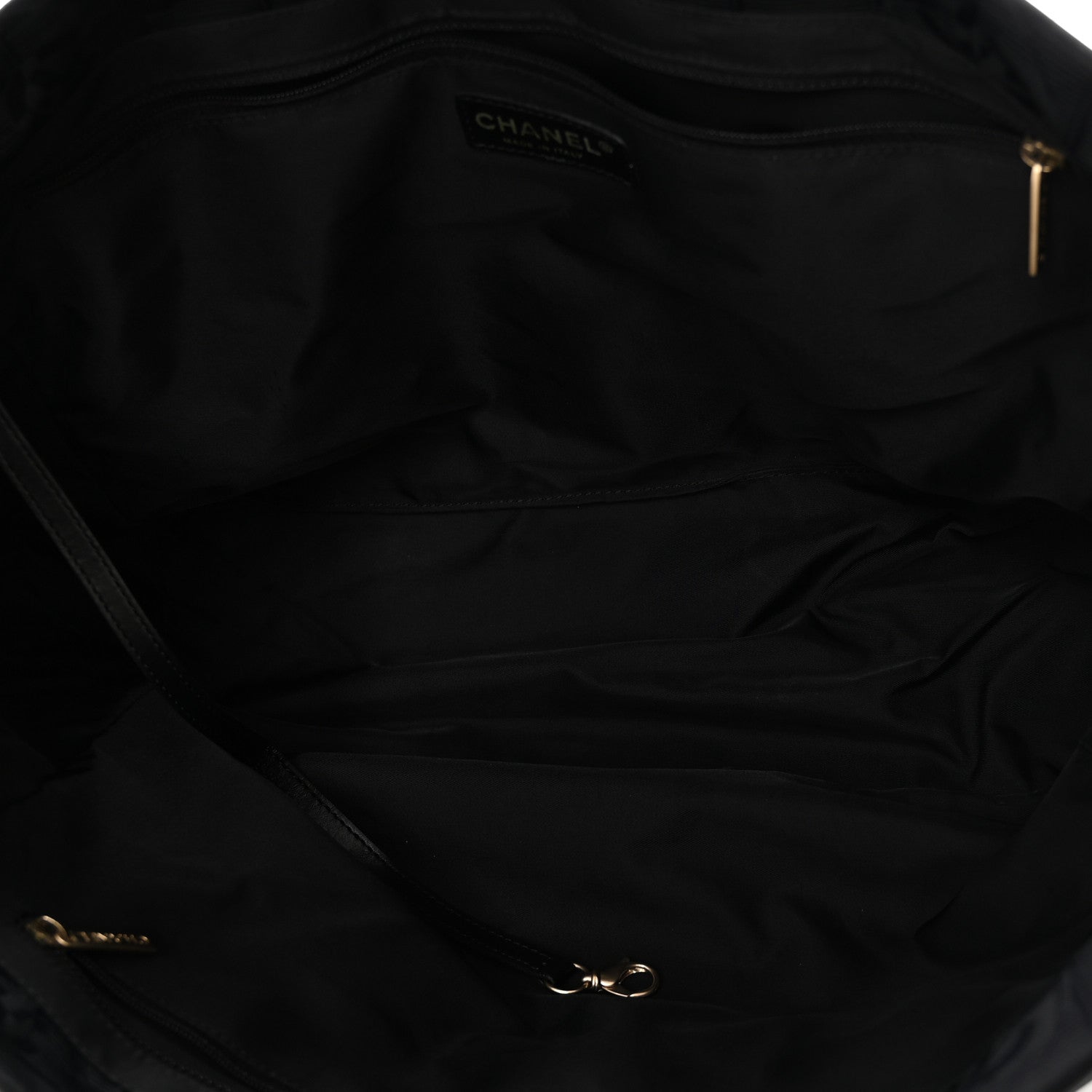 Nylon Large Travel Tote Black