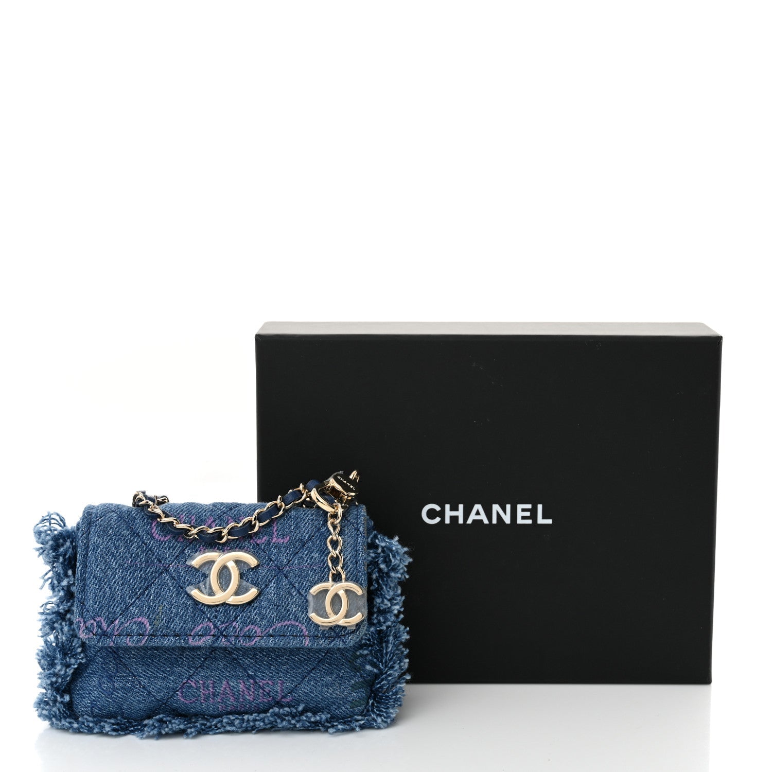 Denim Quilted Denim Mood Belt Bag Blue Multicolor