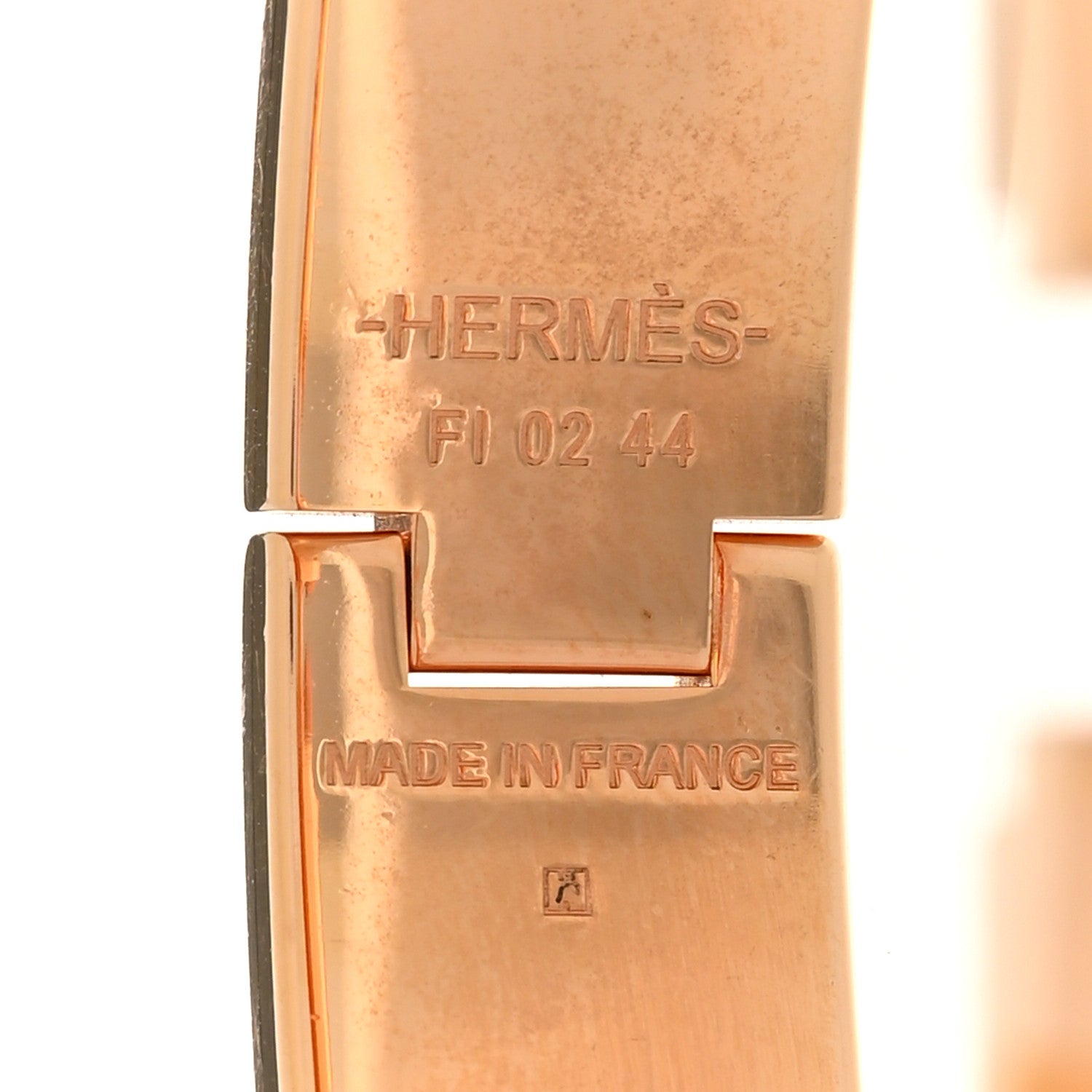 Enamel Narrow Clic Clac H Bracelet PM White