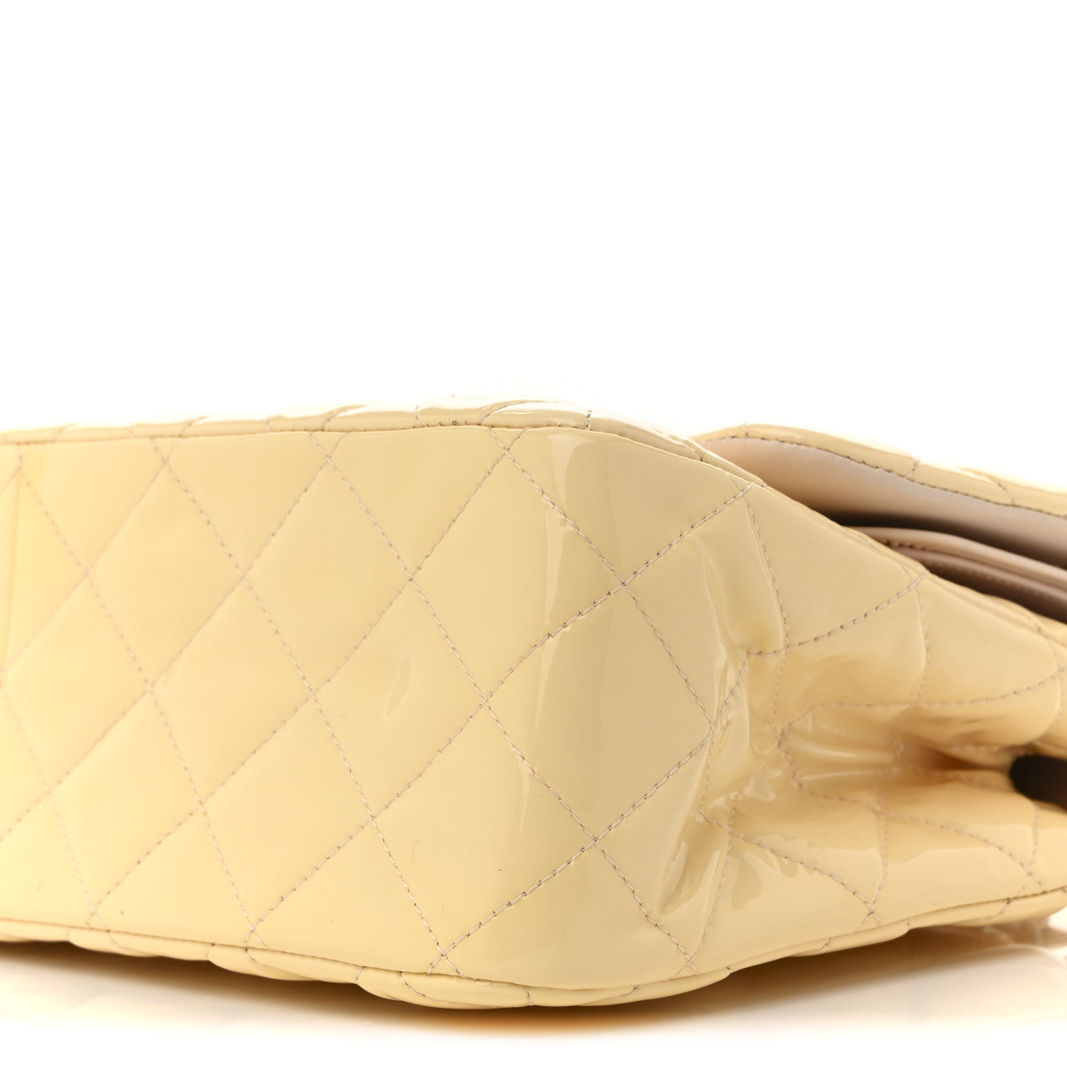 Patent Quilted Jumbo Double Flap Light Pink