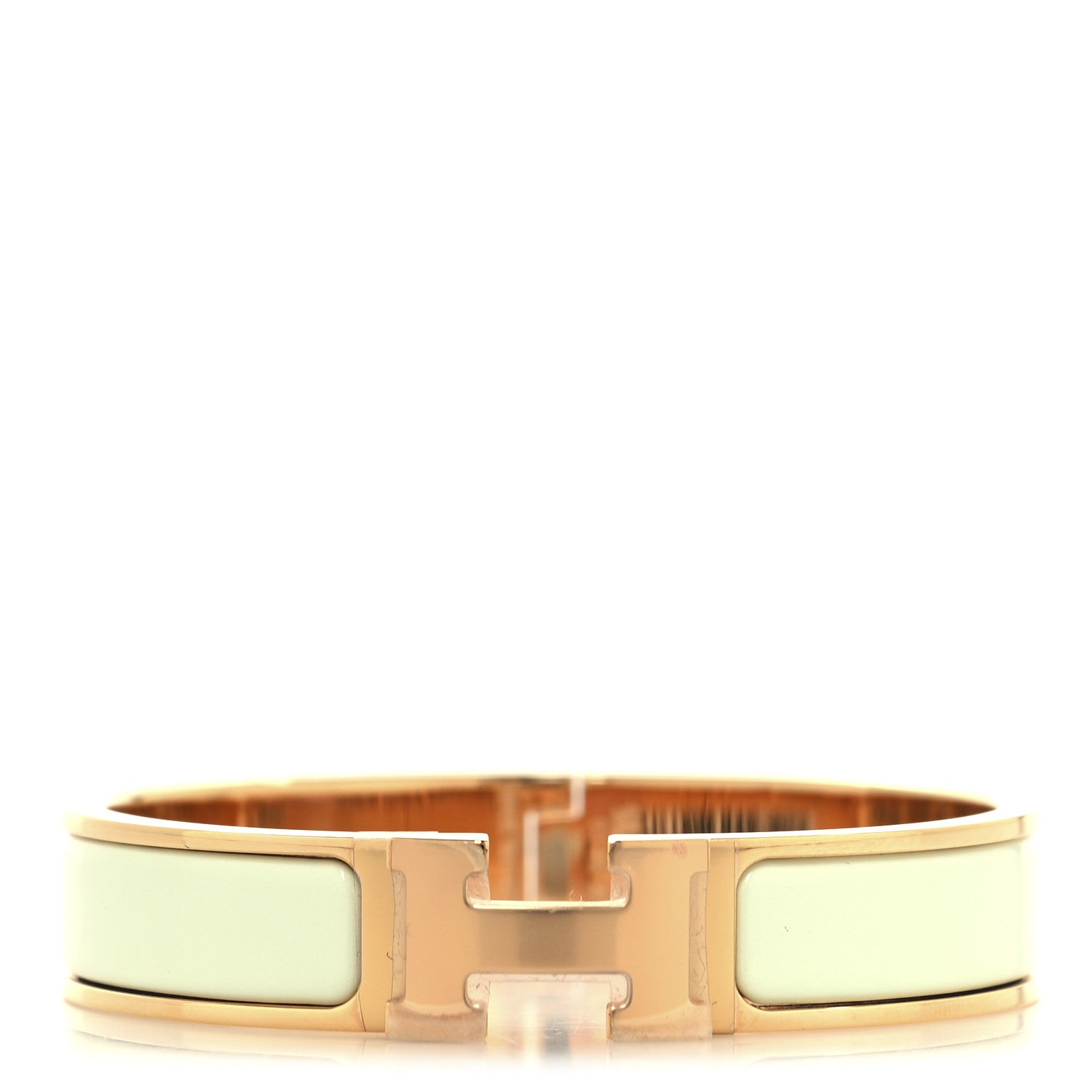 Enamel Narrow Clic Clac H Bracelet PM Vert Fizz