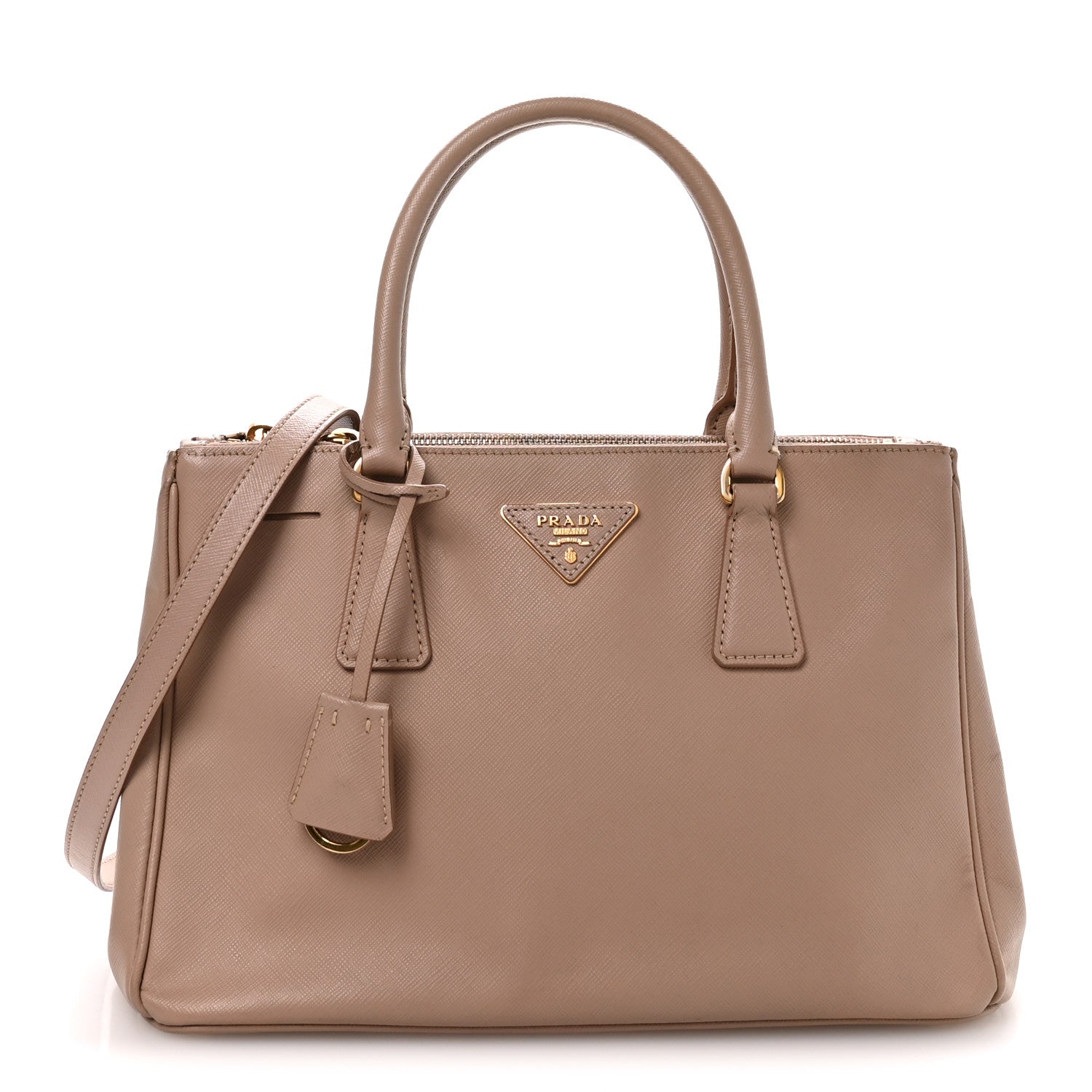 Saffiano Small Galleria Double Zip Tote Cammeo