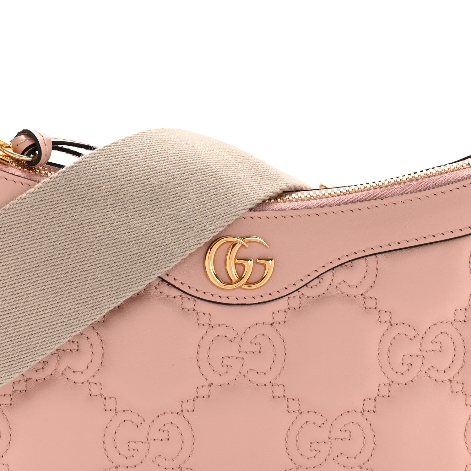 Calfskin GG Matelasse Chain Handbag Perfect Pink Natural