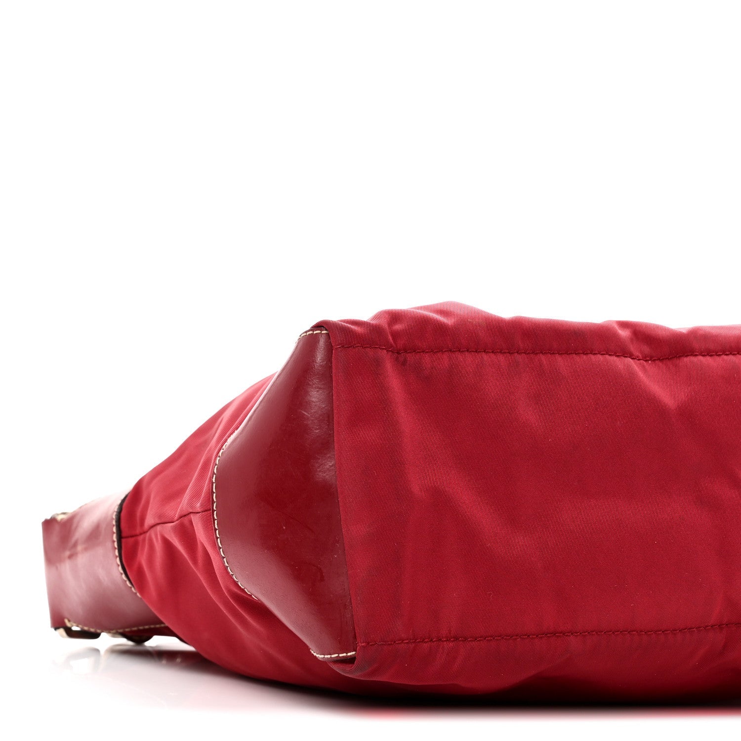 Tessuto Nylon Calfskin Hobo Fuoco