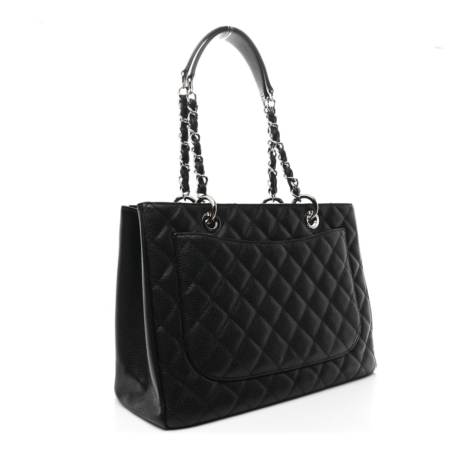 Caviar Quilted Grand Shopping Tote GST Black