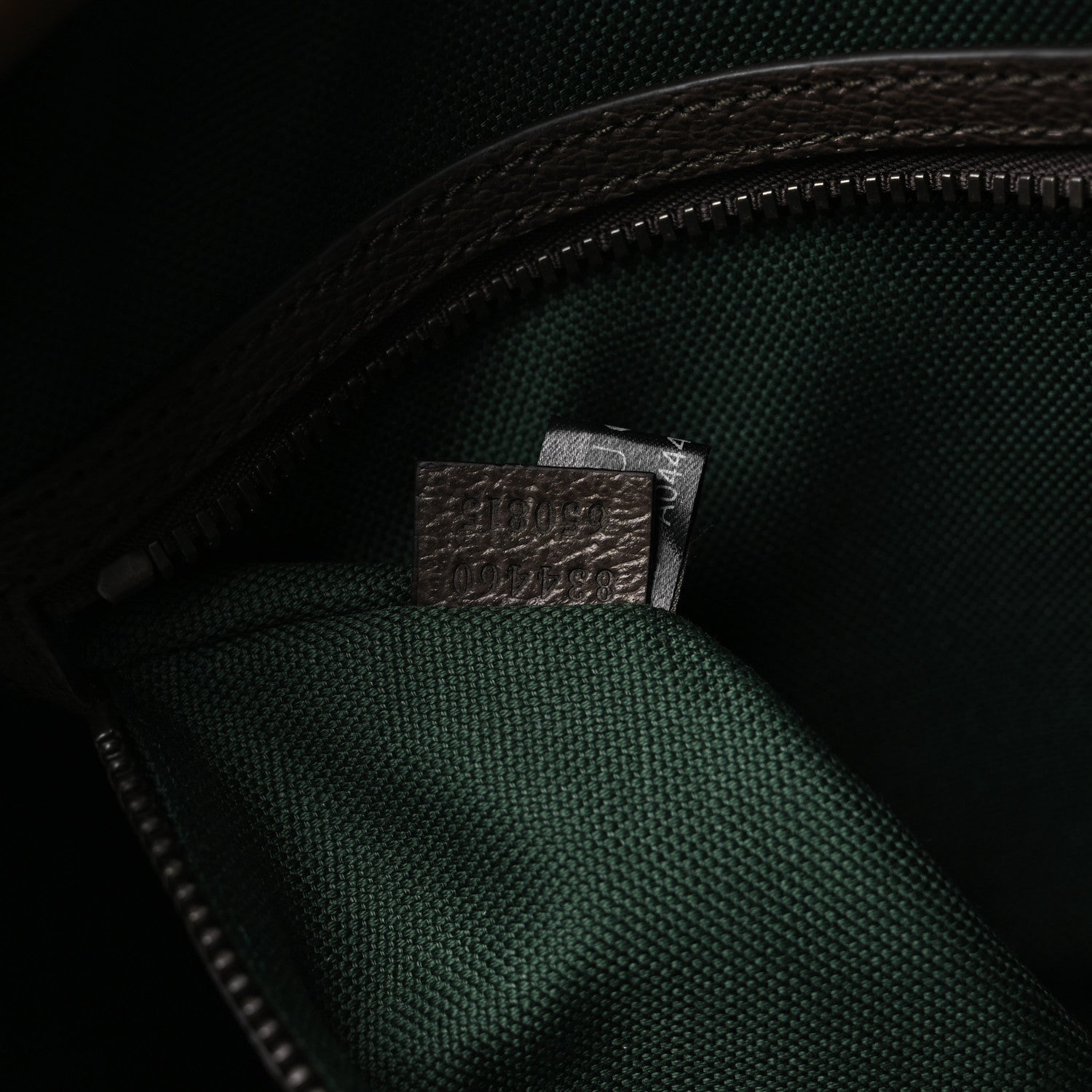 GG Supreme Monogram Textured Dollar Calfskin Web Medium Savoy Duffle Bag Beige Dark Brown