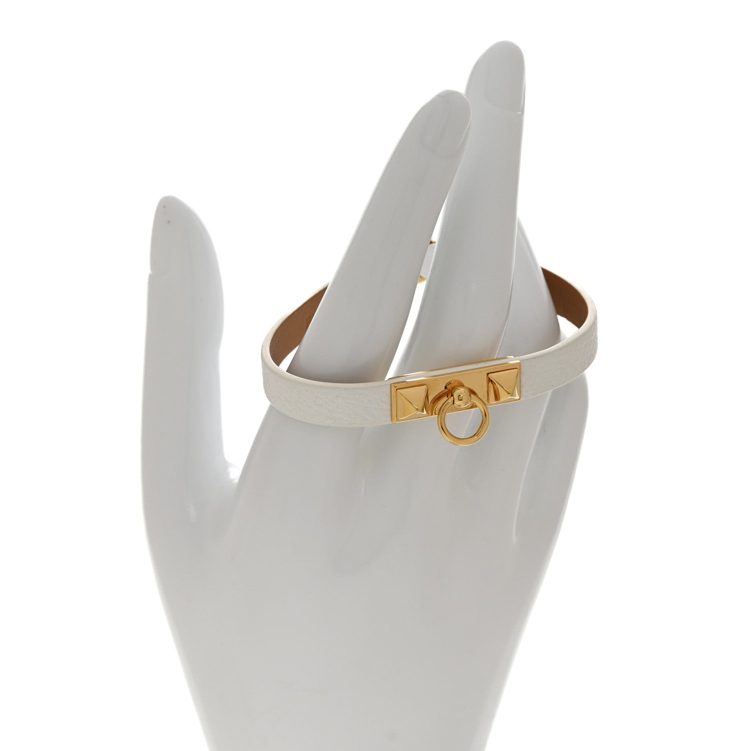 Epsom Micro Rivale Bracelet M White