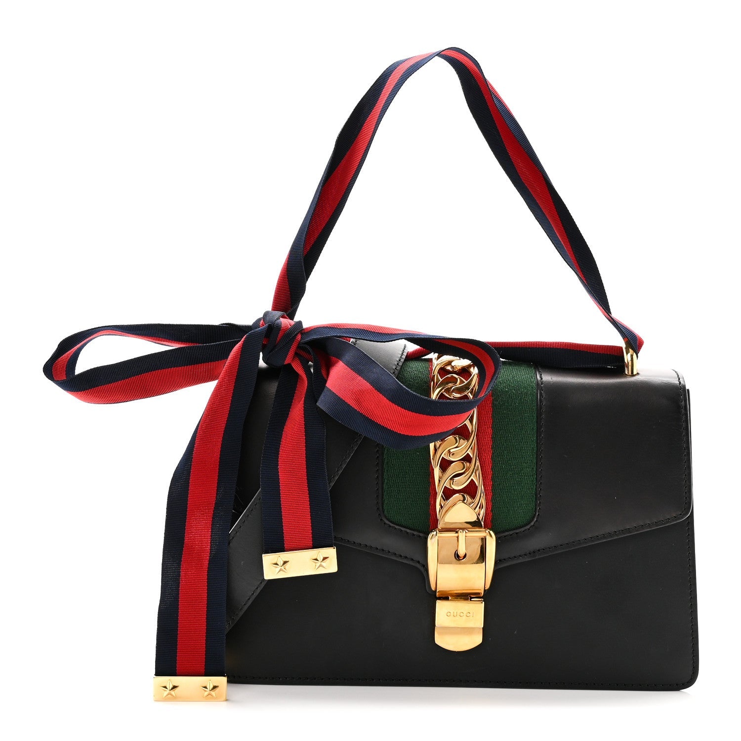 Calfskin Small Sylvie Shoulder Bag Black