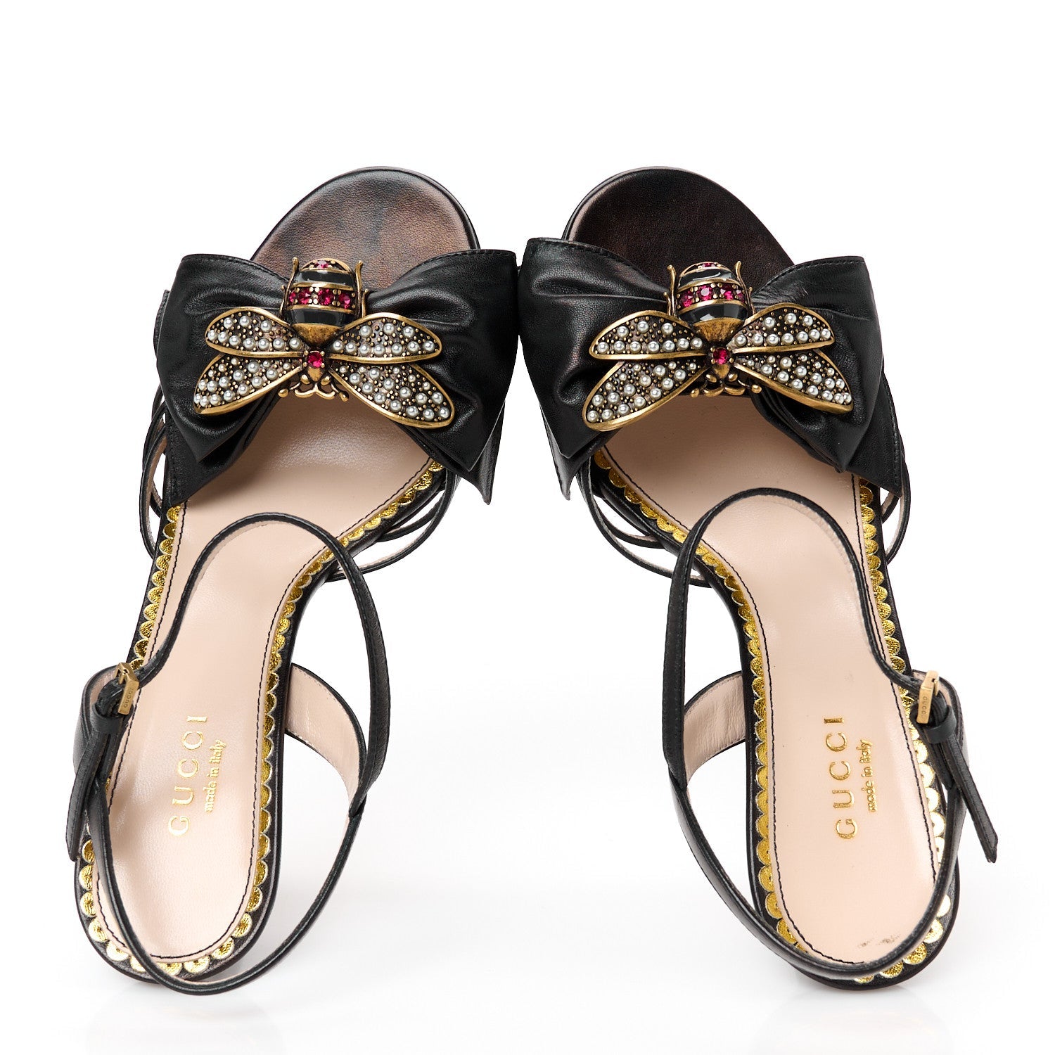 Nappa Queen Margaret High Heel Sandals 36 Black