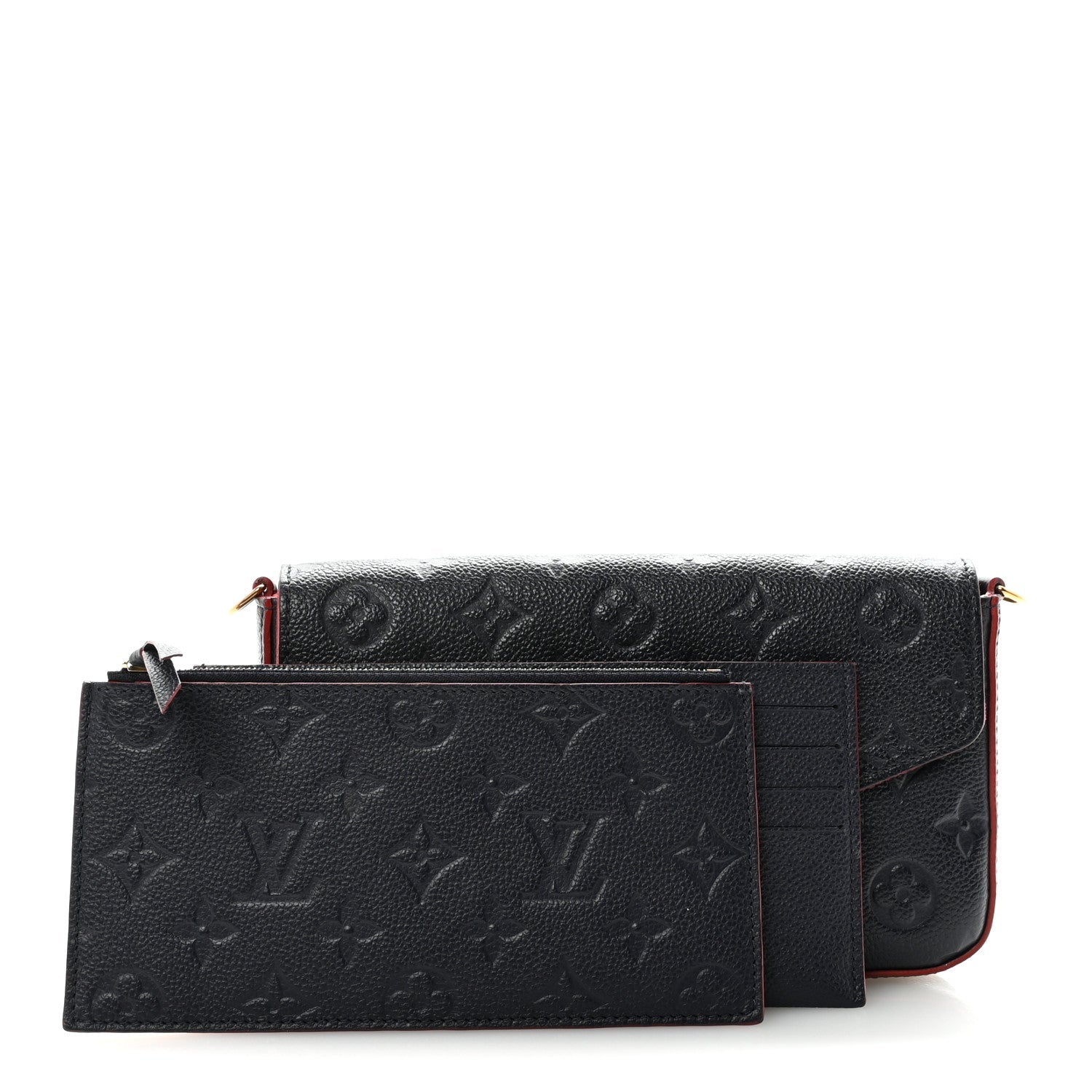 Empreinte Pochette Felicie Chain Wallet Marine Rouge