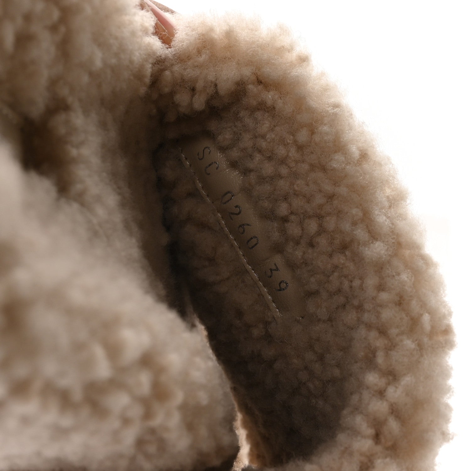 Shearling Bom Dia Flate Mules 39 Beige