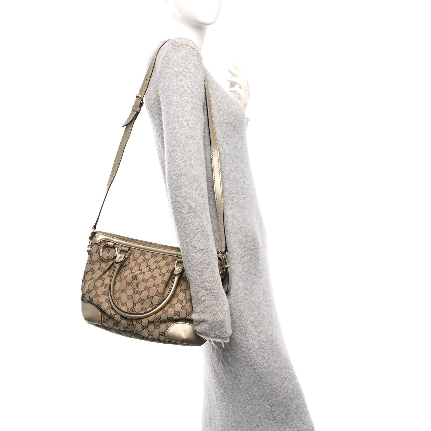 Monogram Medium Sukey Top Handle Bag Golden Beige