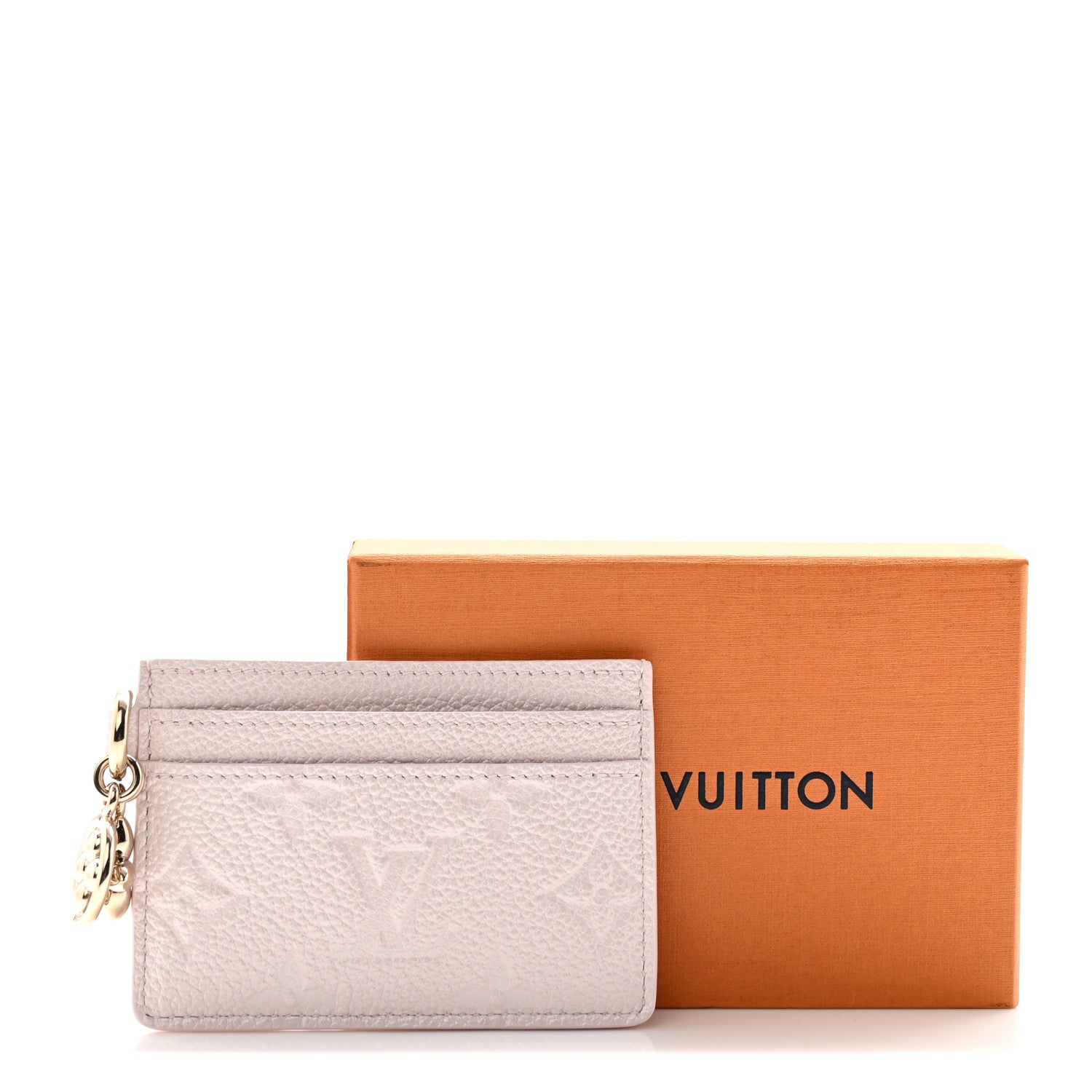 Empreinte Monogram LV Charms Card Holder Snowy Pearl