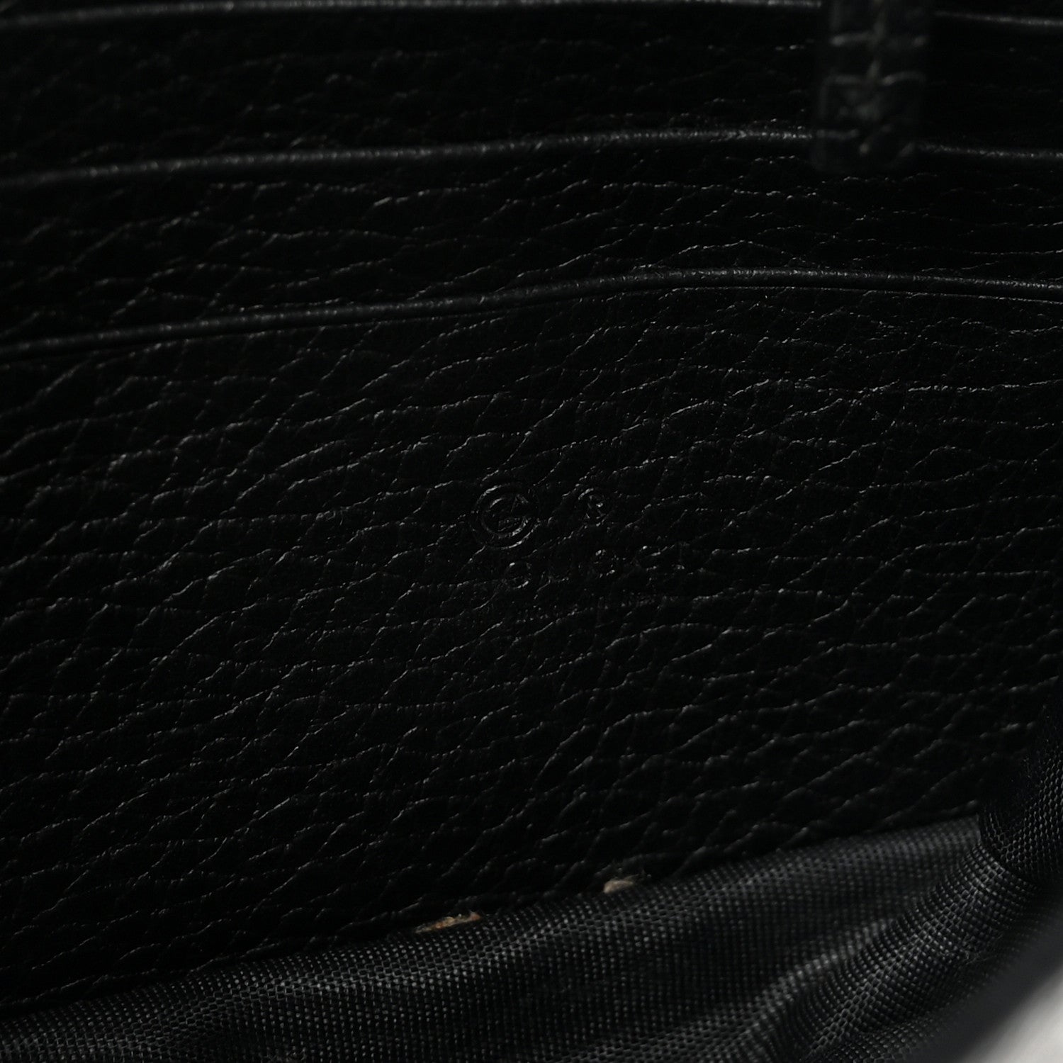 Dollar Calfskin Interlocking G Chain Wallet Black
